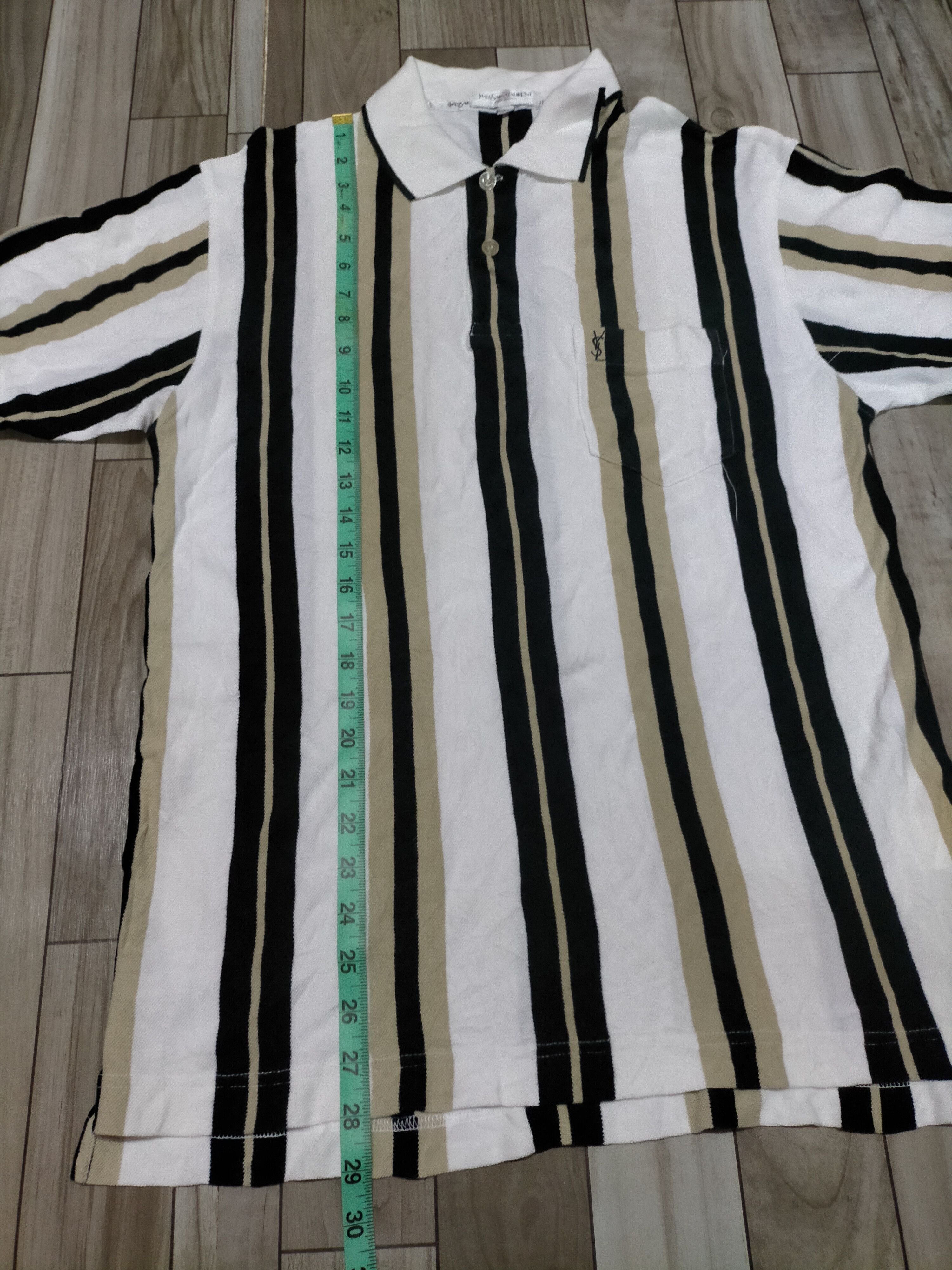 Yves Saint Laurent YvesSaintLaurent pour homme polos stripe tee Size US L / EU 52-54 / 3 - 12 Thumbnail