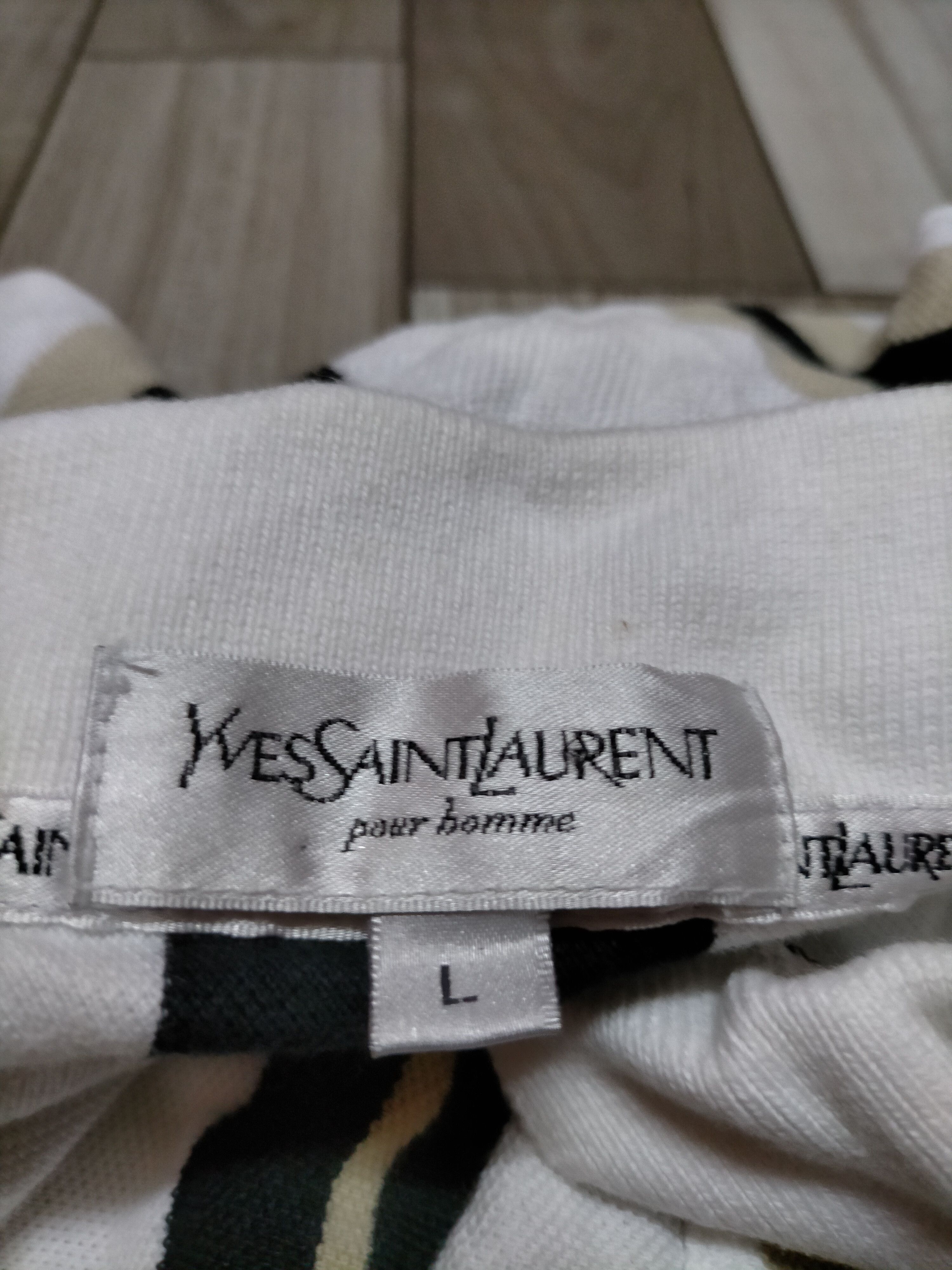 Yves Saint Laurent YvesSaintLaurent pour homme polos stripe tee Size US L / EU 52-54 / 3 - 8 Thumbnail