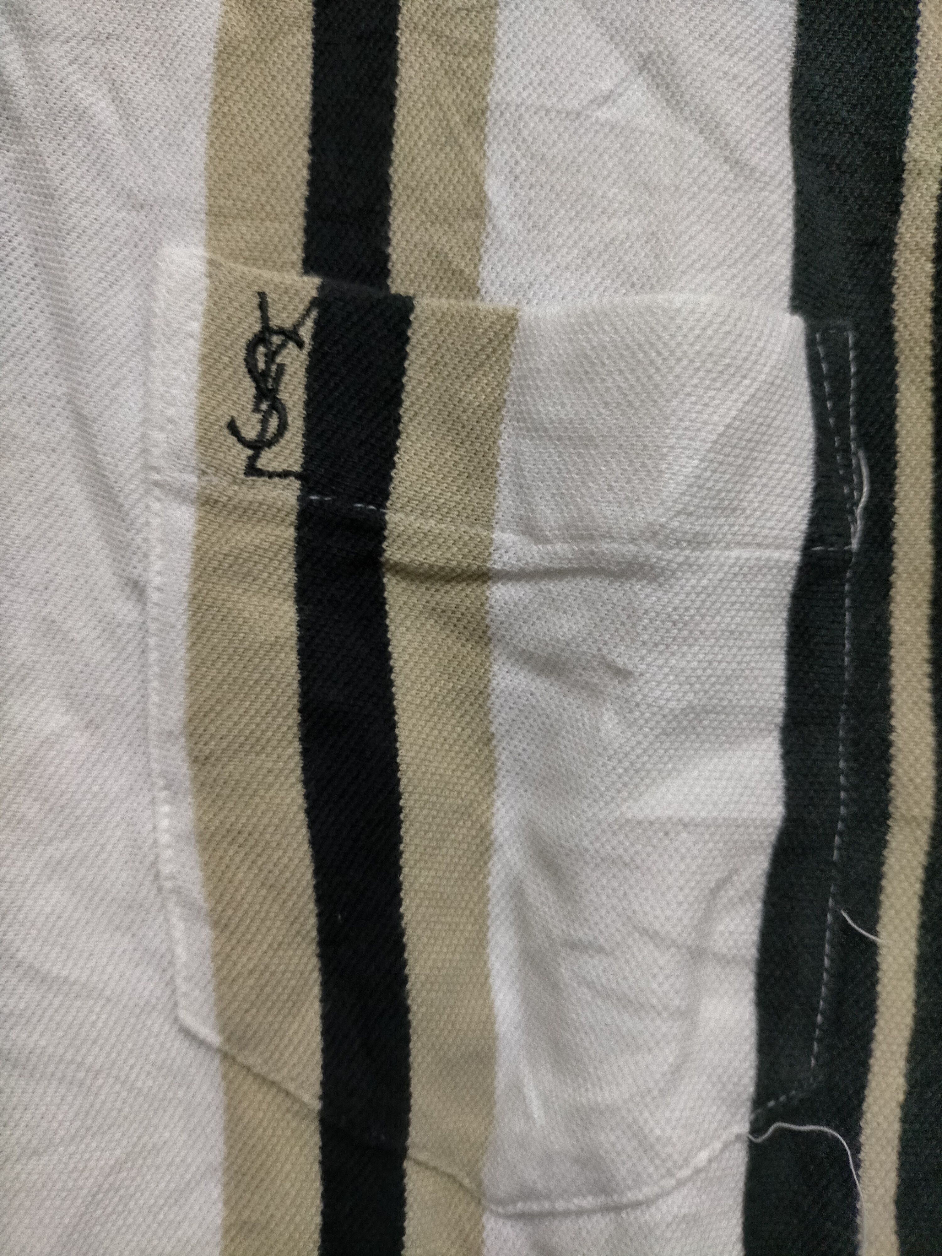 Yves Saint Laurent YvesSaintLaurent pour homme polos stripe tee Size US L / EU 52-54 / 3 - 6 Thumbnail