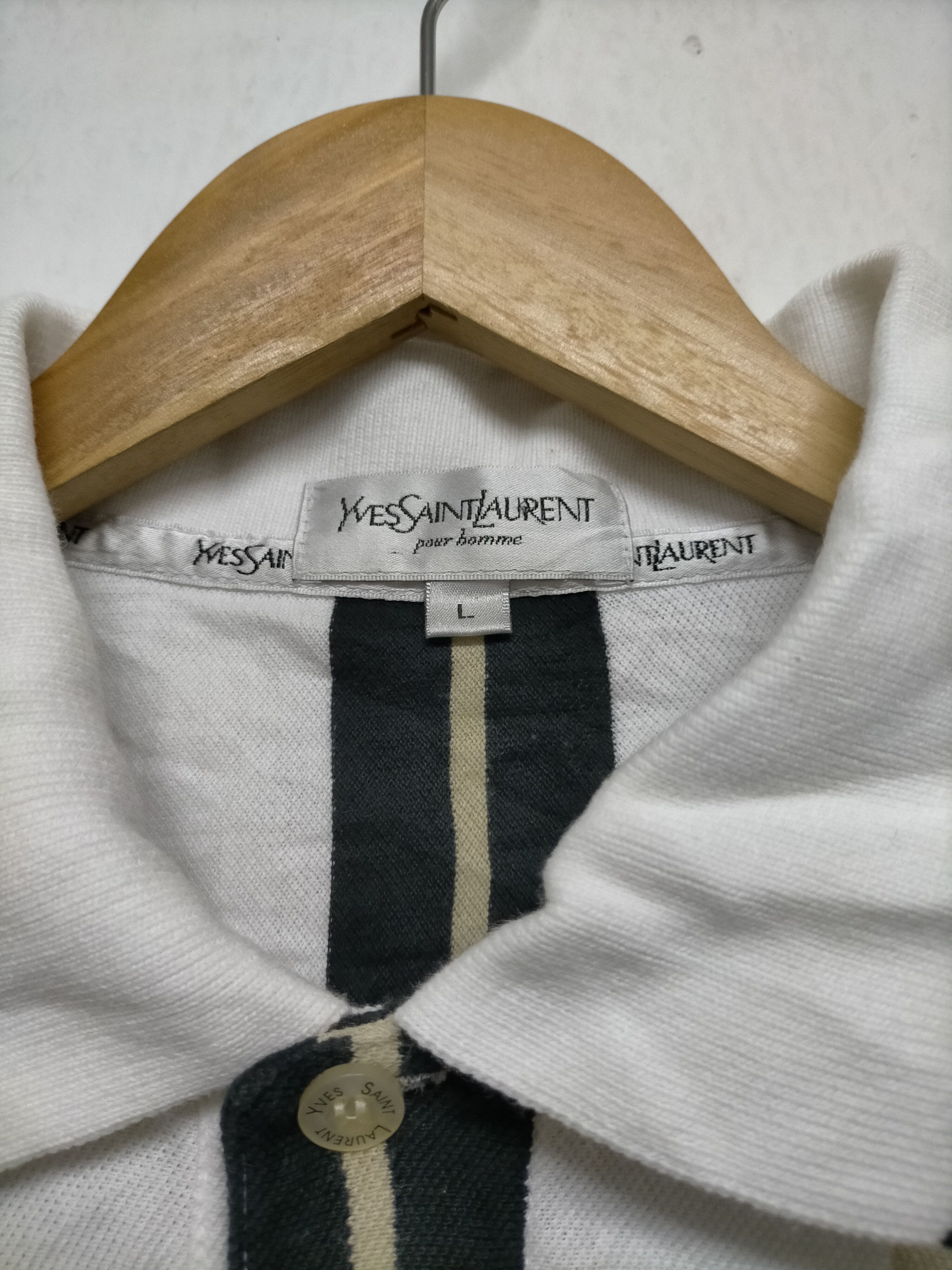 Yves Saint Laurent YvesSaintLaurent pour homme polos stripe tee Size US L / EU 52-54 / 3 - 3 Thumbnail
