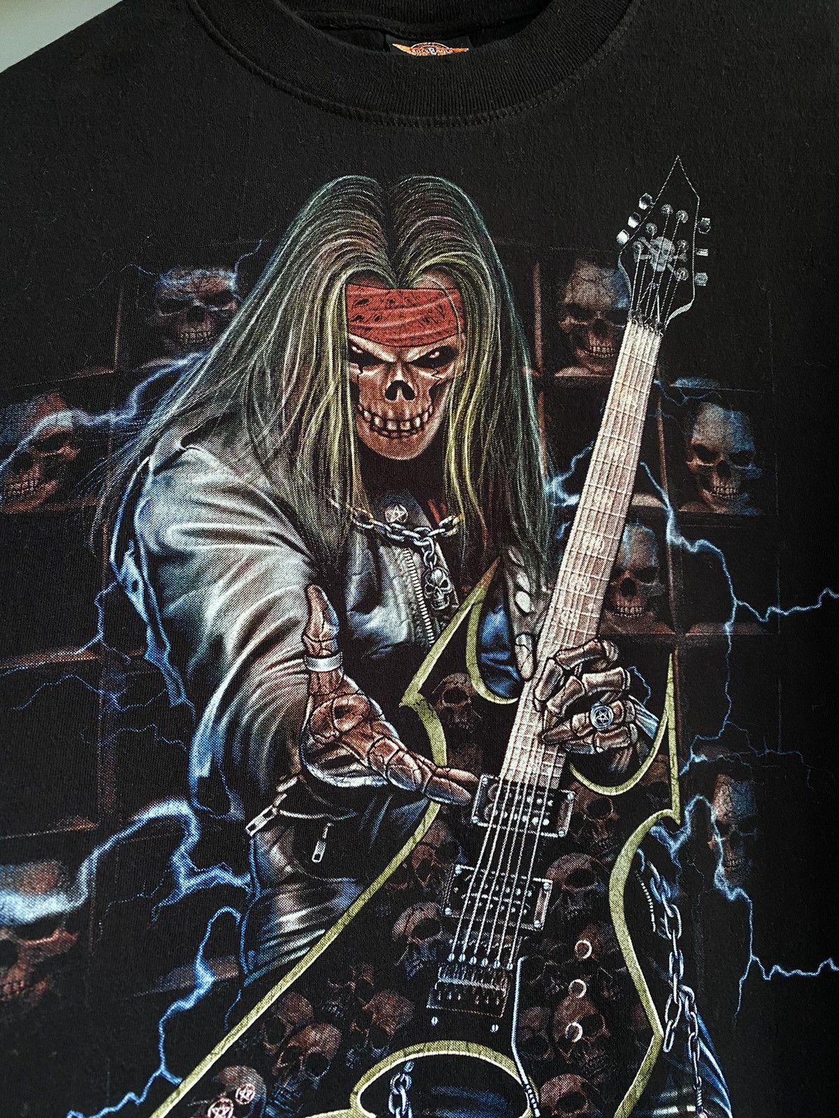 Band Tees Vintage 90s Skeleton Guitar Player Band T Shirt Size US XL / EU 56 / 4 - 6 Thumbnail