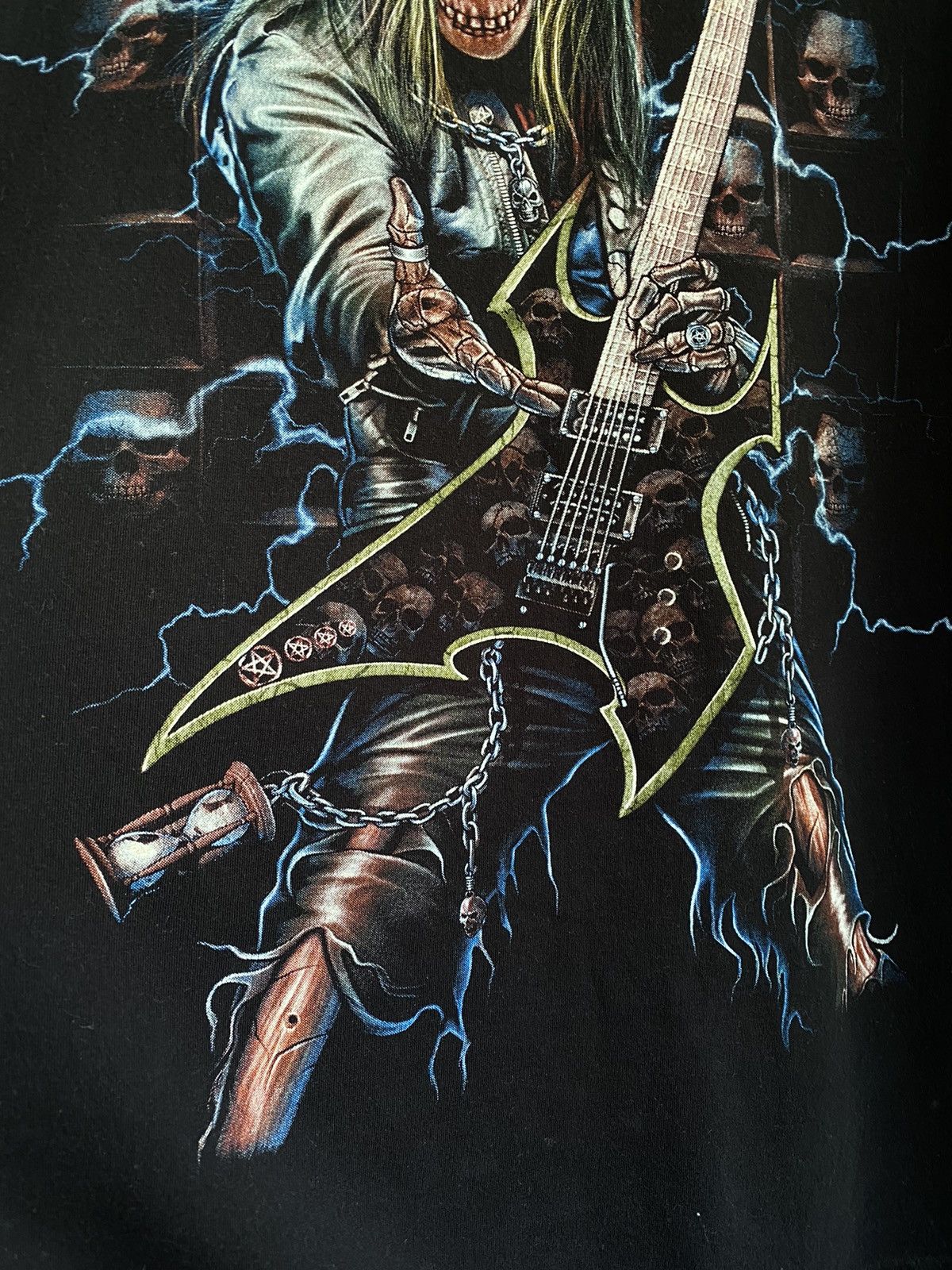 Band Tees Vintage 90s Skeleton Guitar Player Band T Shirt Size US XL / EU 56 / 4 - 7 Thumbnail