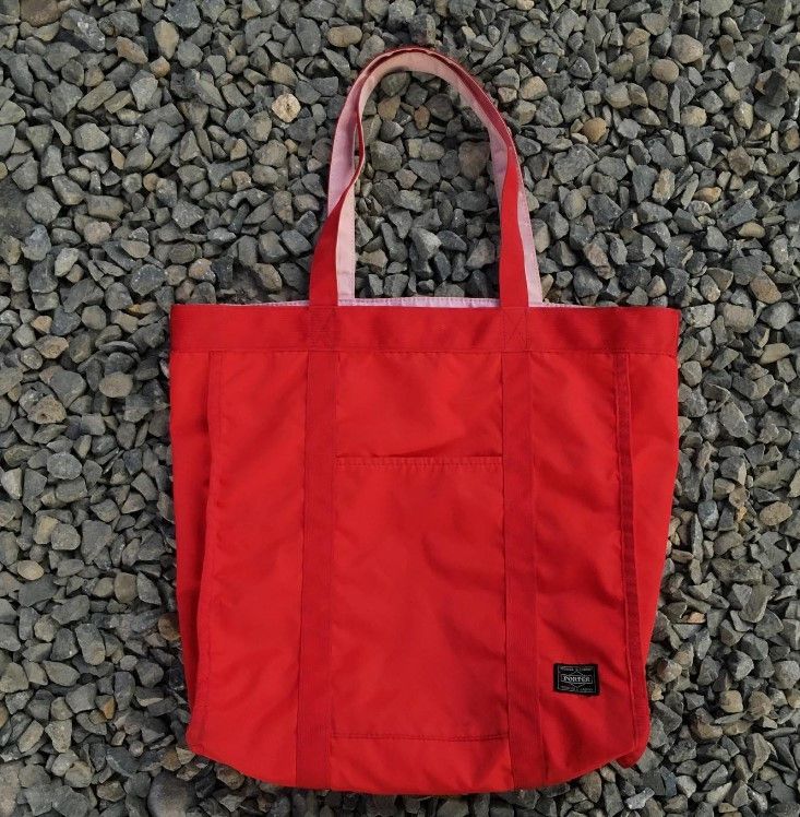 image of Vintage Porter Made In Japan Reversible Tote Bag in Red, Men's