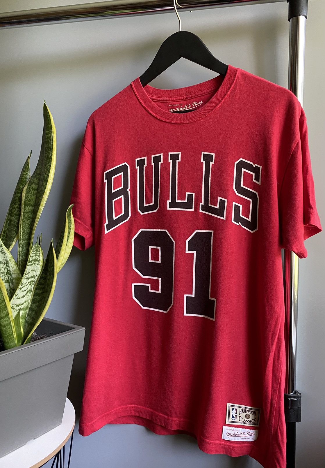 Mitchell & Ness × NBA Mitchell&Ness Chicago Bulls #91 Rodman T Shirt Size US M / EU 48-50 / 2 - 4 Thumbnail