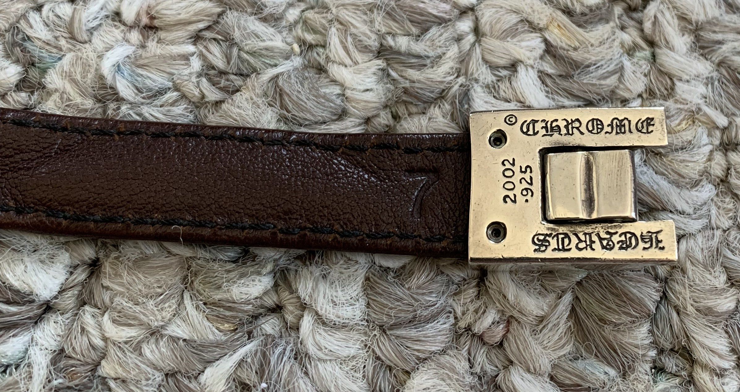 Chrome Hearts Chrome Hearts Leather Silver Logo Bracelet Size ONE SIZE - 8 Thumbnail
