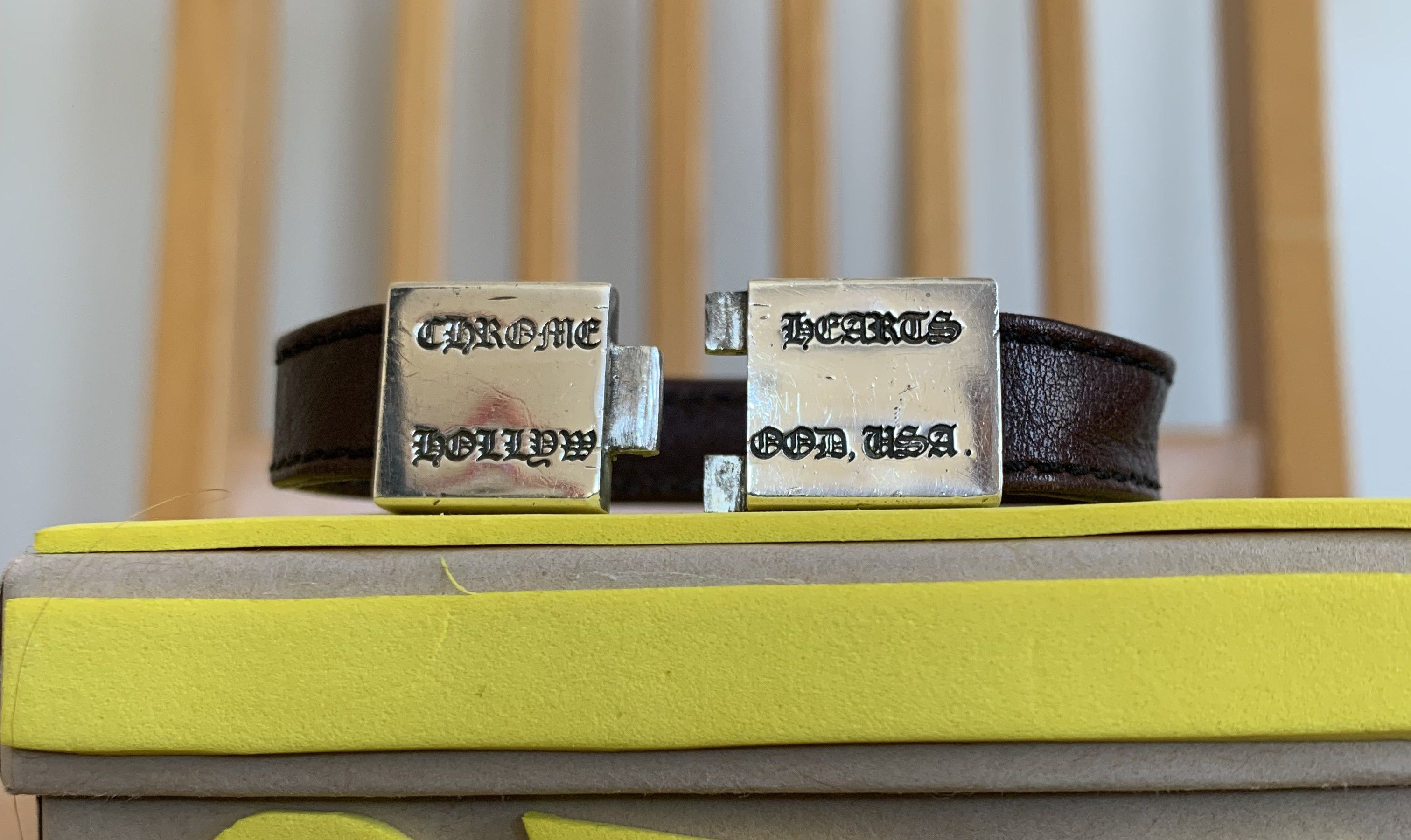 Chrome Hearts Chrome Hearts Leather Silver Logo Bracelet Size ONE SIZE - 5 Thumbnail
