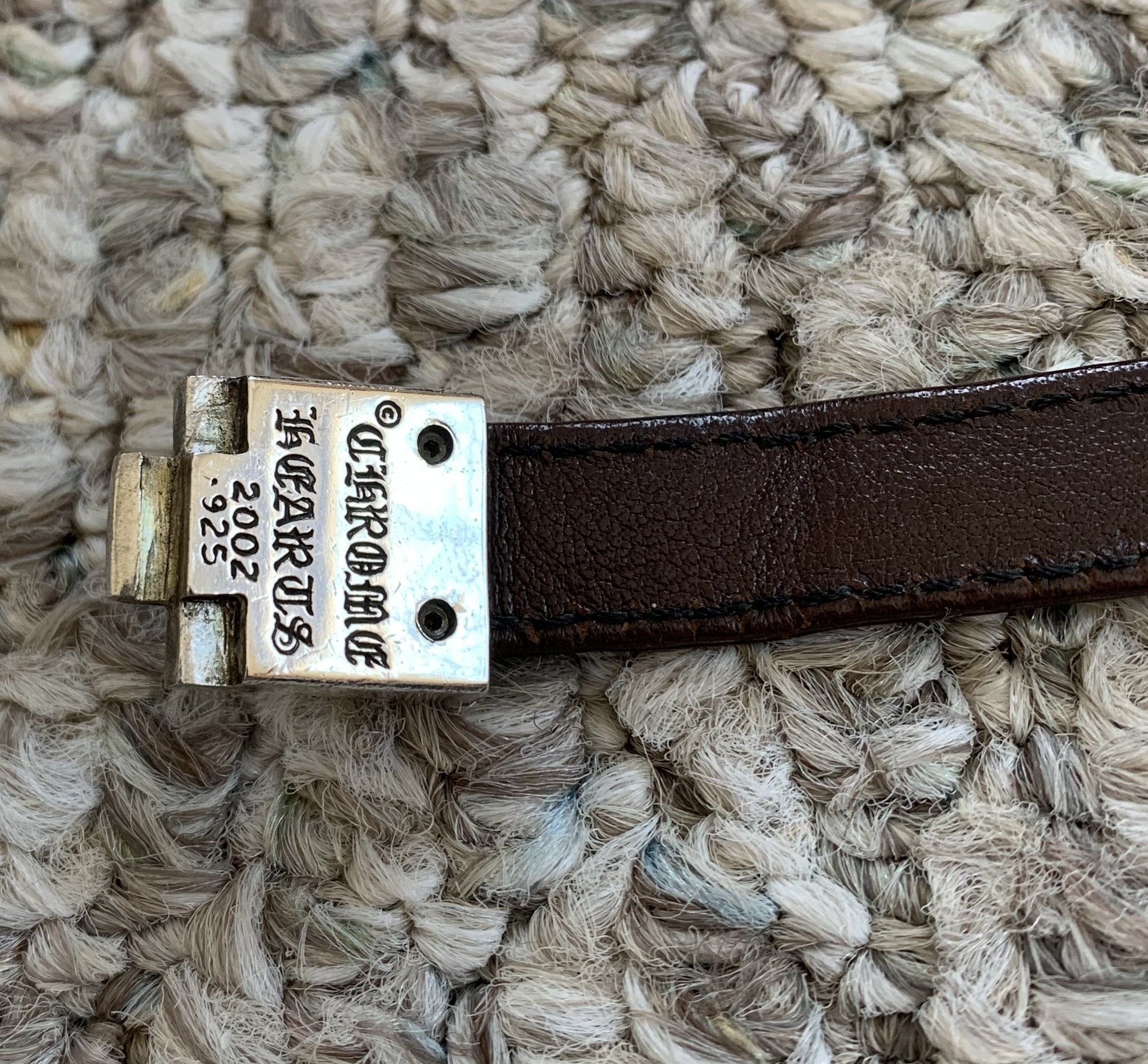 Chrome Hearts Chrome Hearts Leather Silver Logo Bracelet Size ONE SIZE - 9 Thumbnail