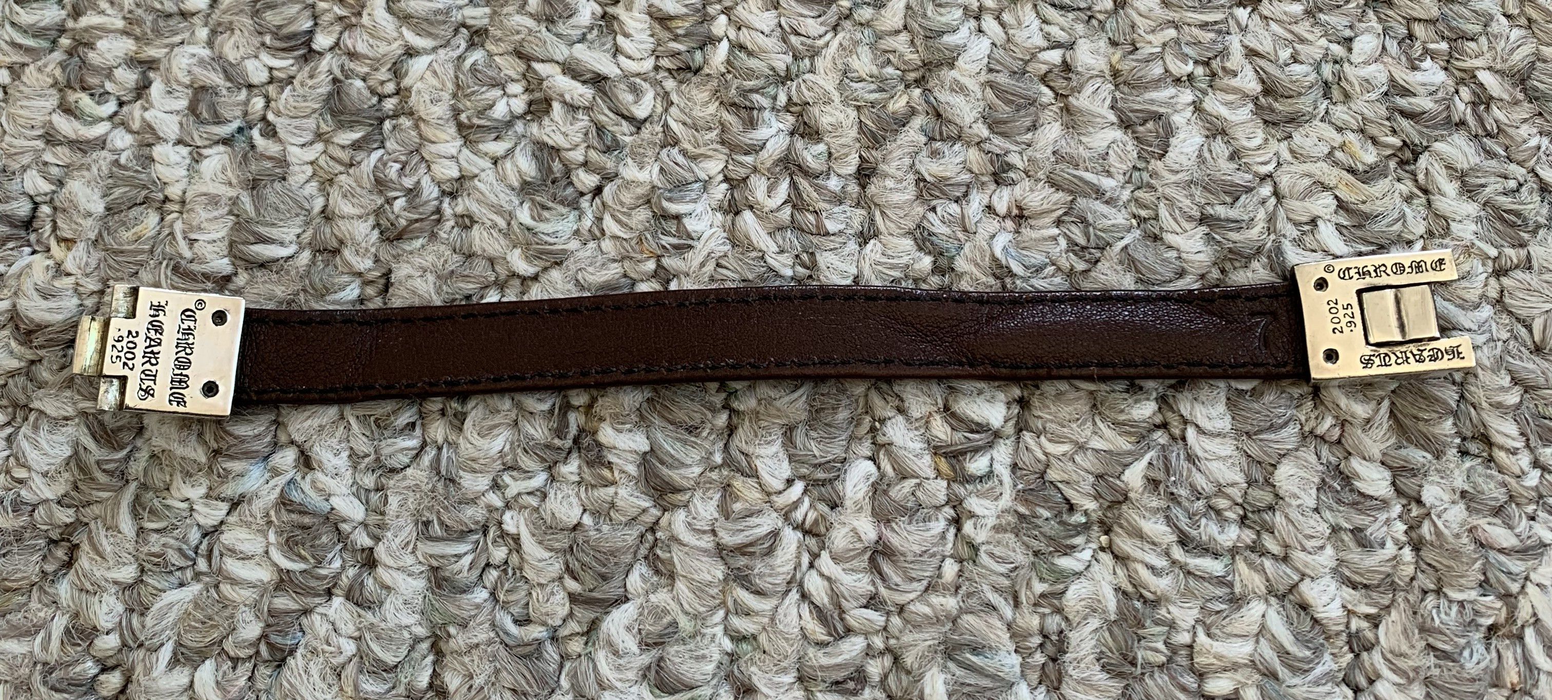 Chrome Hearts Chrome Hearts Leather Silver Logo Bracelet Size ONE SIZE - 7 Thumbnail