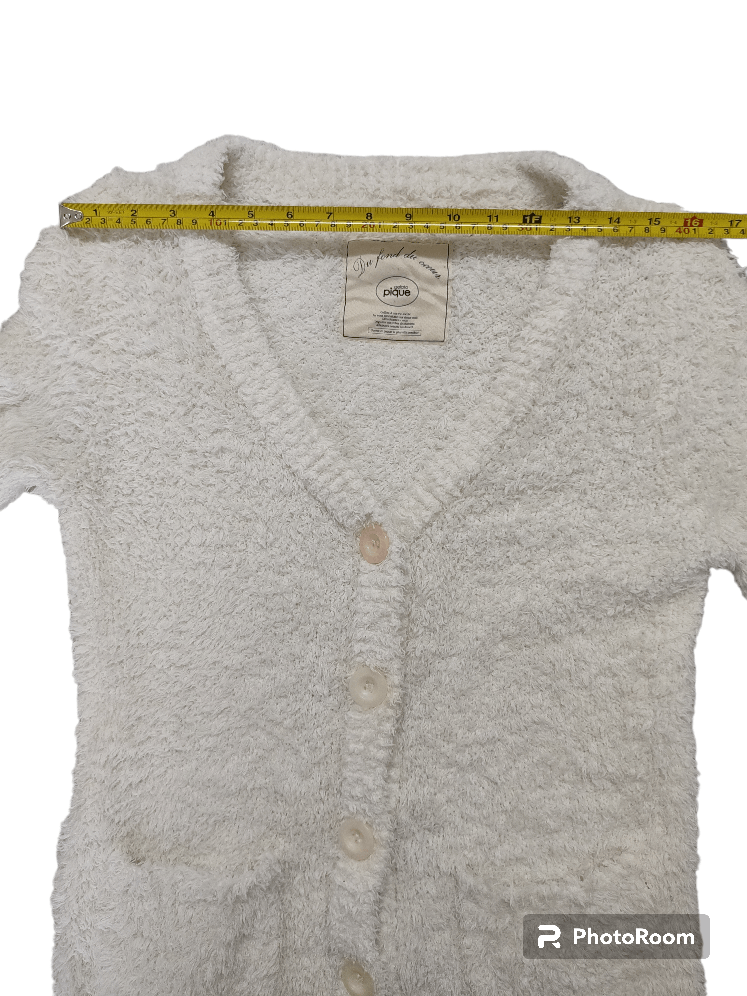 Designer Gelato Pique Faux Fur Cardigan Size M / US 6-8 / IT 42-44 - 3 Thumbnail