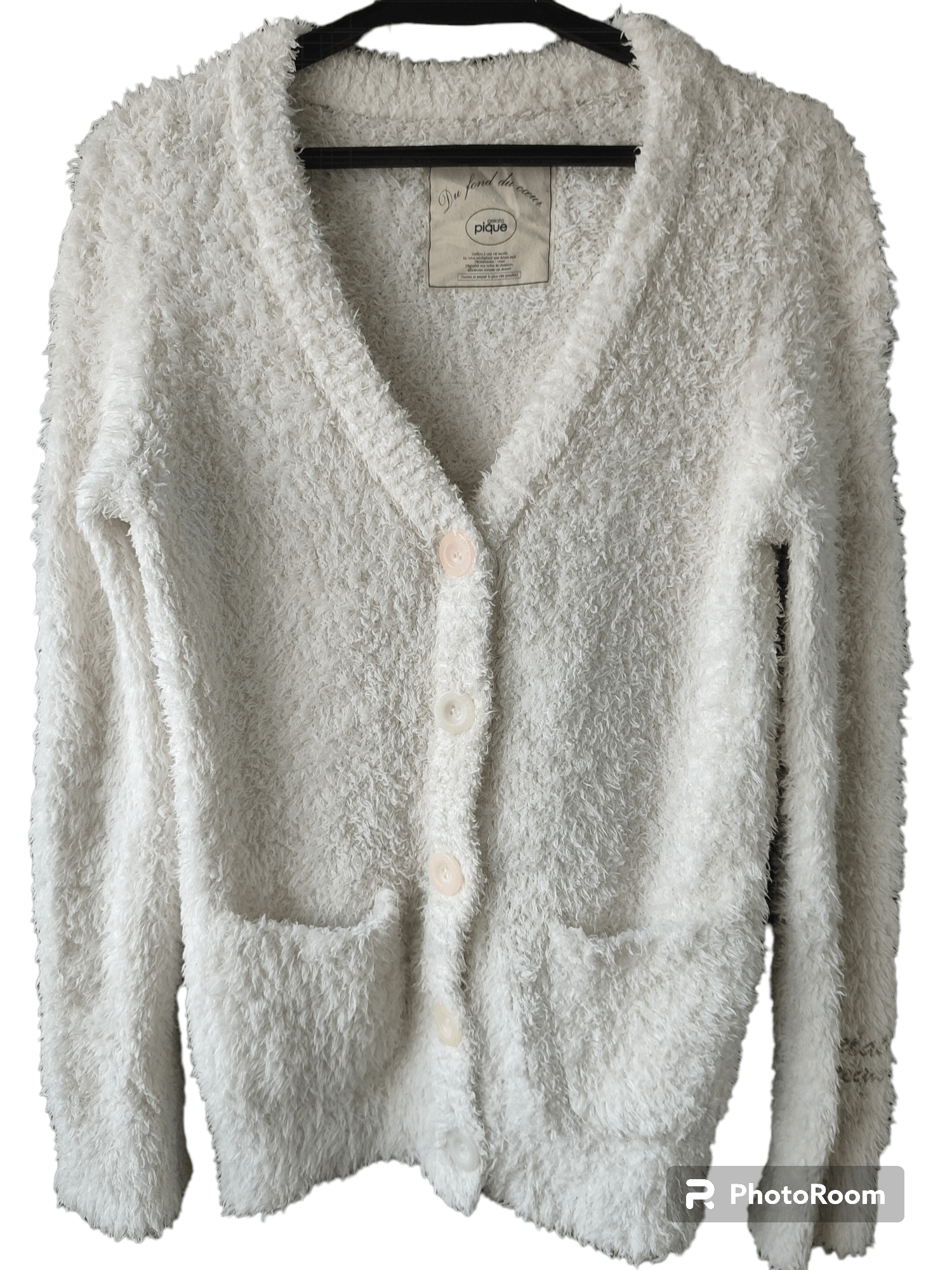 Designer Gelato Pique Faux Fur Cardigan Size M / US 6-8 / IT 42-44 - 1 Thumbnail