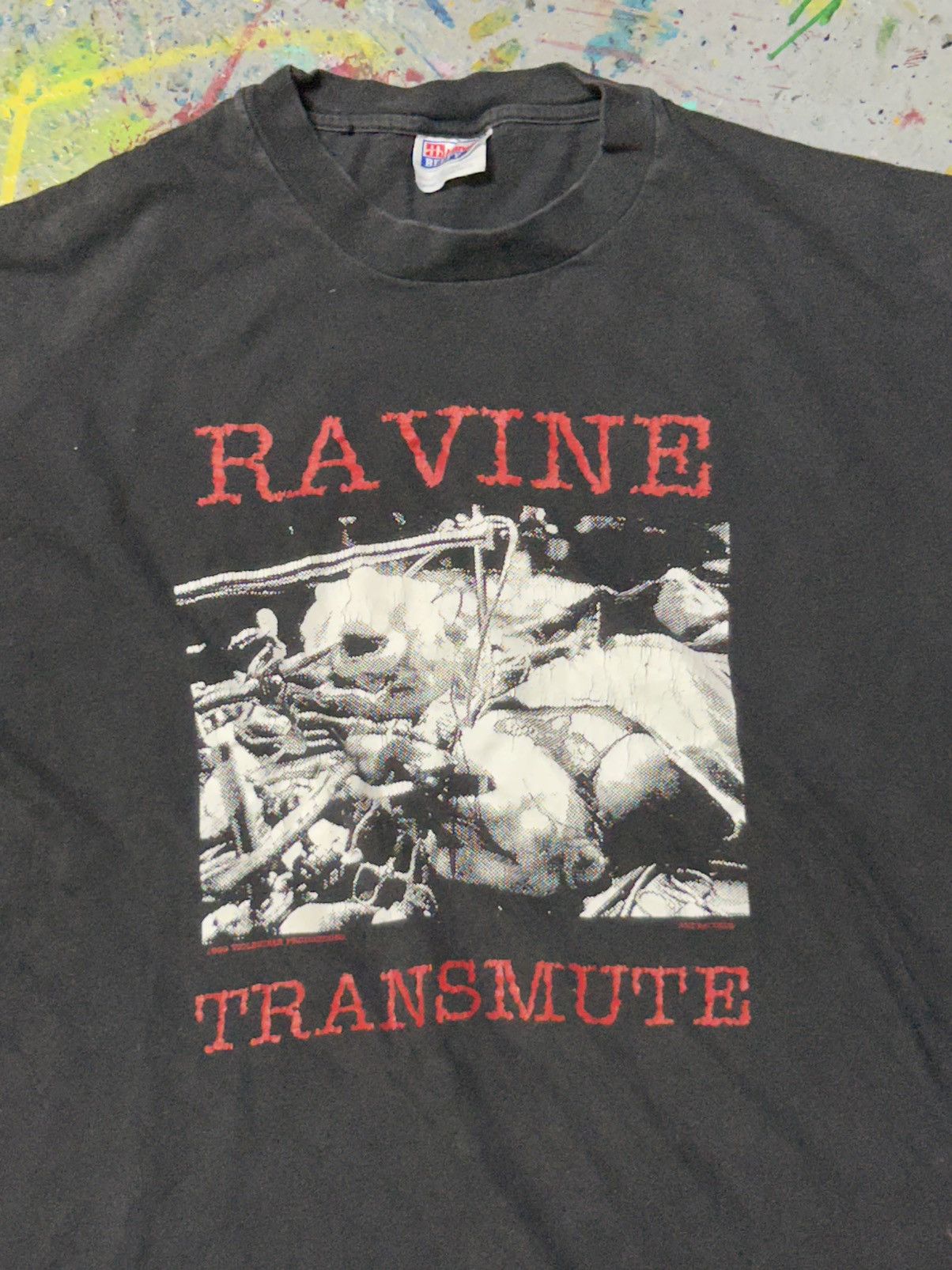 Band Tees × Vintage Vintage Ravine transmute punk death metal band T-shirt 90s Size US XL / EU 56 / 4 - 3 Thumbnail