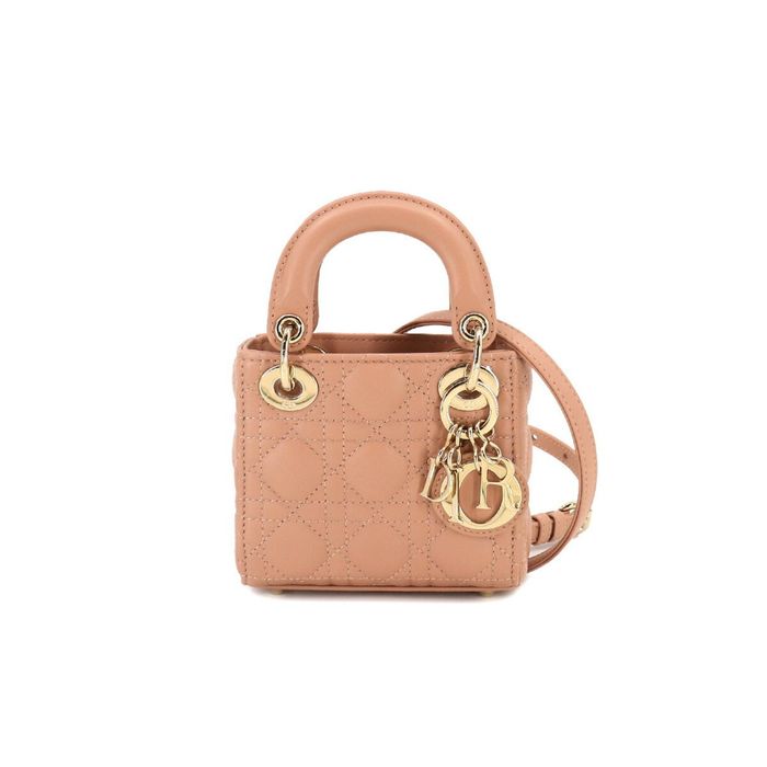 Christian Dior Vibe Micro Bucket Bag S6250 OSGQ Pochette Leather Women's