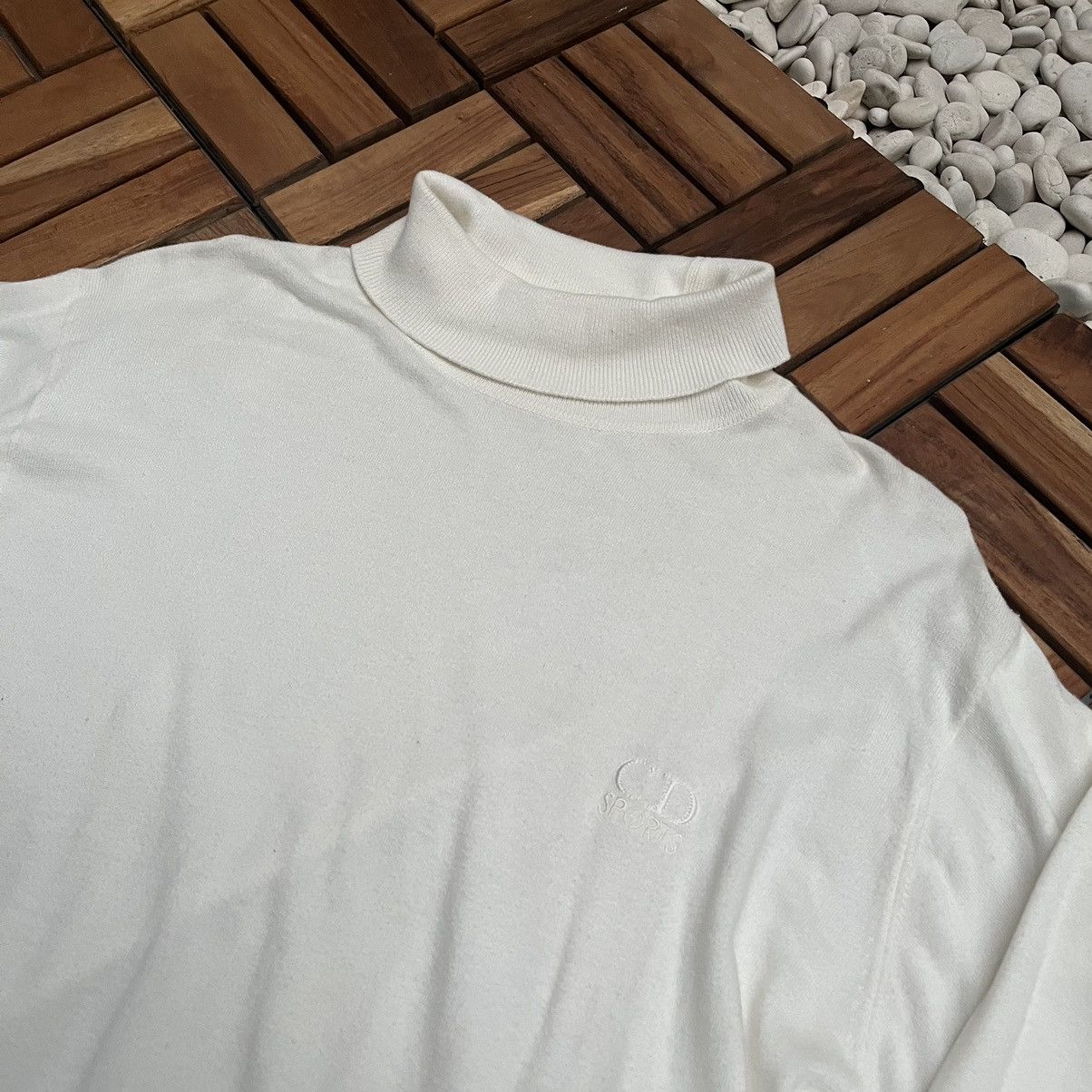 image of Christian Dior Monsieur Authentic Rool Neck Knitwear Christian Dior Sports Embrodery in White, Wome