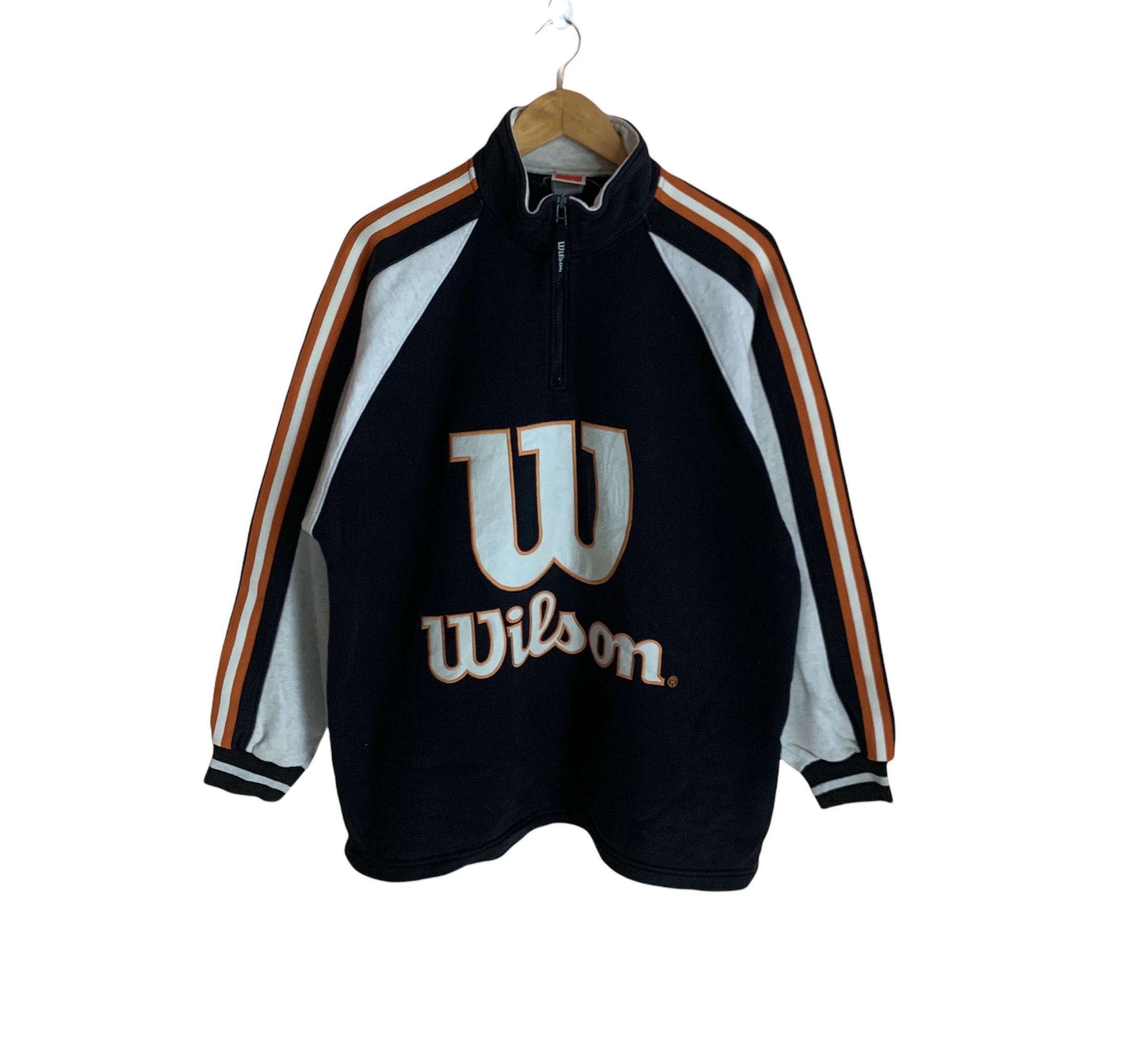 Vintage Vtg WILSON Tennis Big Logo Spell Out Sweatshirt Size US XL / EU 56 / 4 - 1 Thumbnail