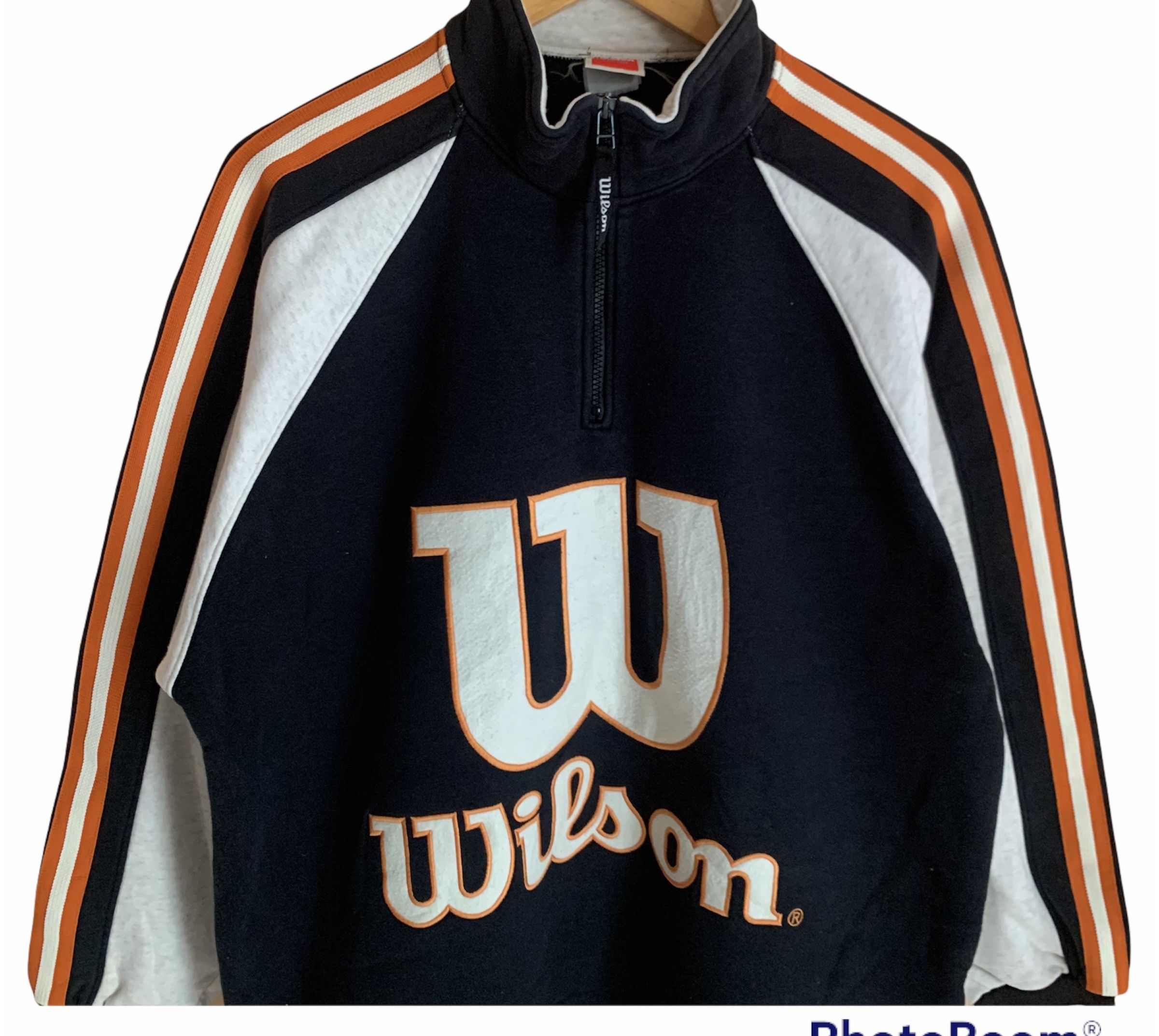 Vintage Vtg WILSON Tennis Big Logo Spell Out Sweatshirt Size US XL / EU 56 / 4 - 3 Thumbnail