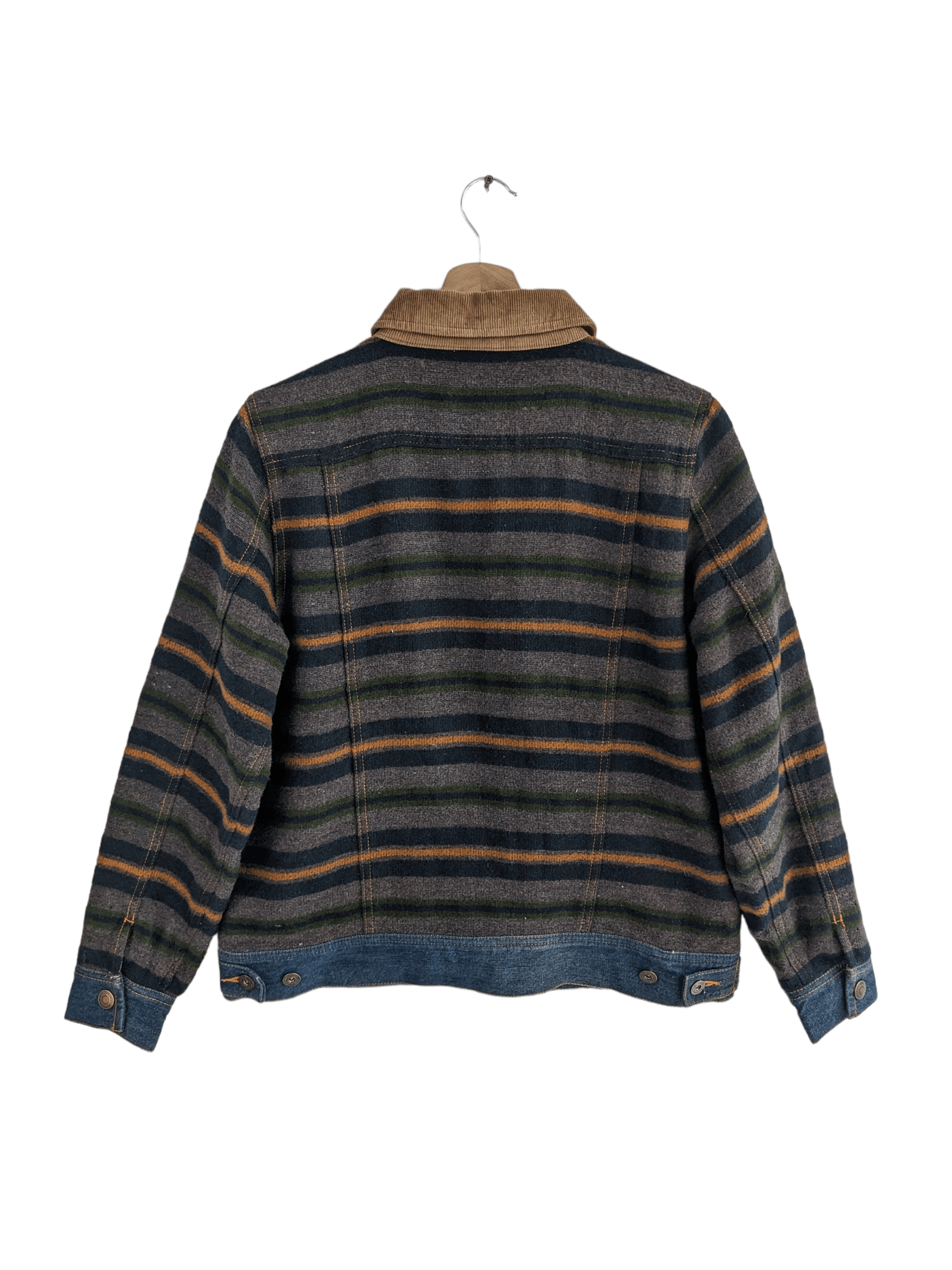 Japanese Brand Vintage Denim Jacket Wool Striped Kapital Style Size US M / EU 48-50 / 2 - 2 Thumbnail