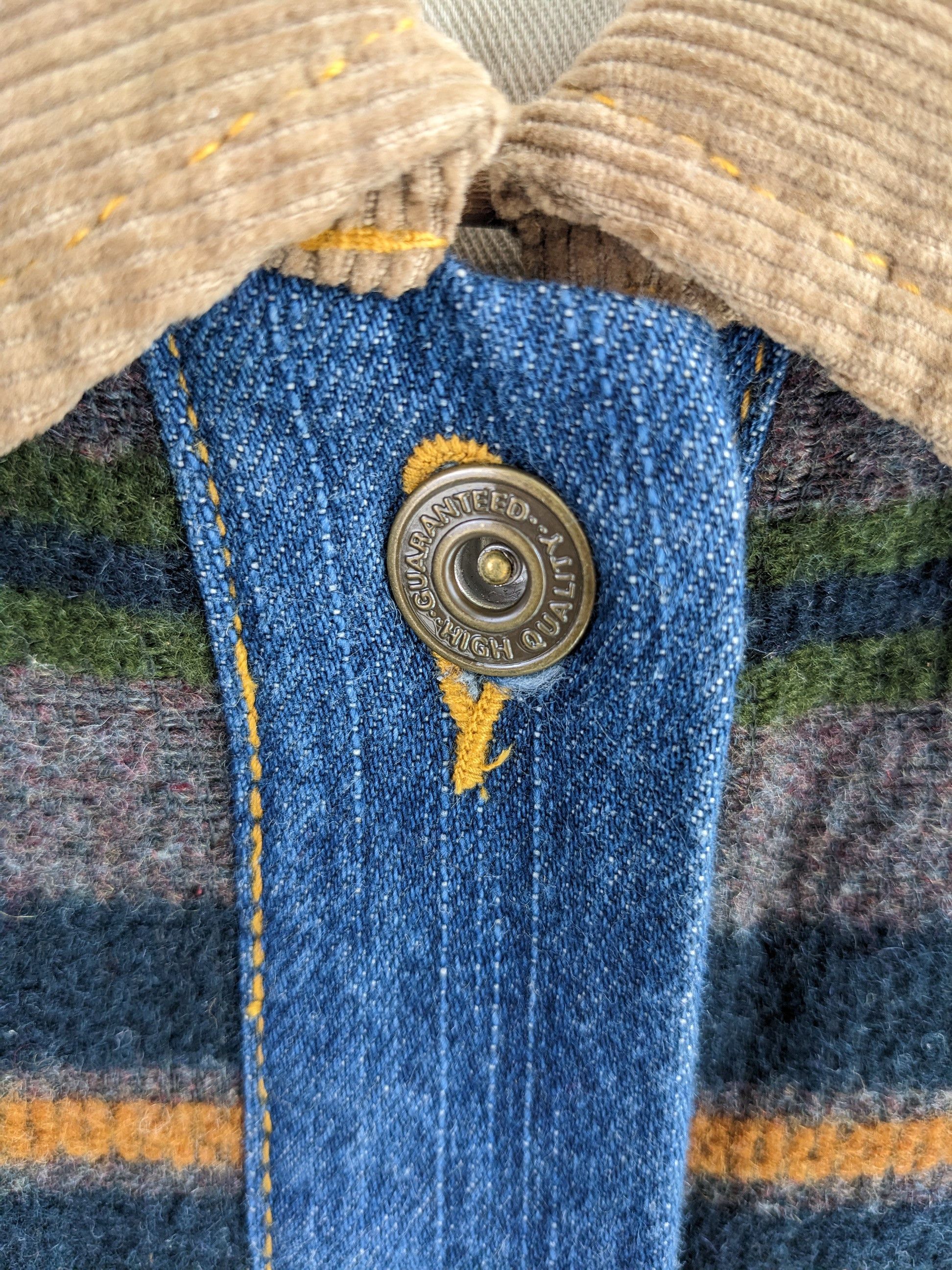 Japanese Brand Vintage Denim Jacket Wool Striped Kapital Style Size US M / EU 48-50 / 2 - 9 Thumbnail