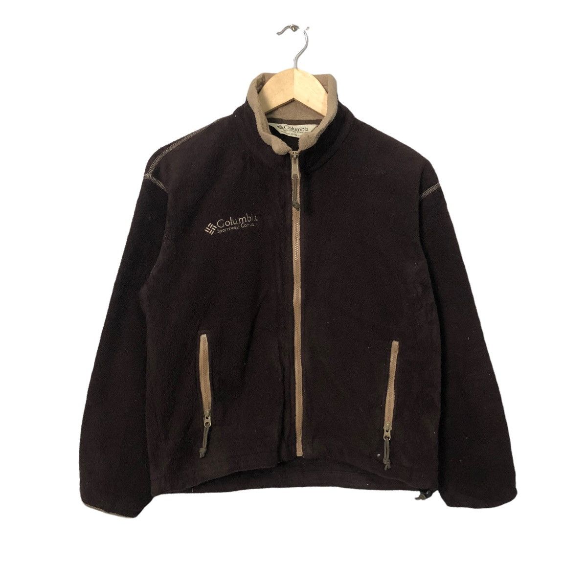 image of Vintage 90's Columbia Sportswear Company Zipper Ups Jacket in Brown, Men's (Size Medium)