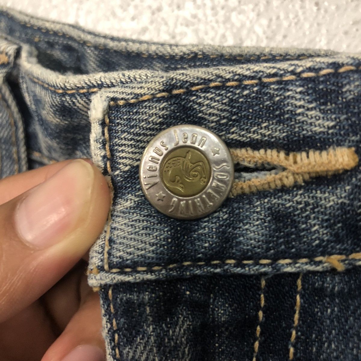 Edwin Vintage Something Edwin Faded Jeans Distressed Denim Pants Size US 32 / EU 48 - 7 Thumbnail
