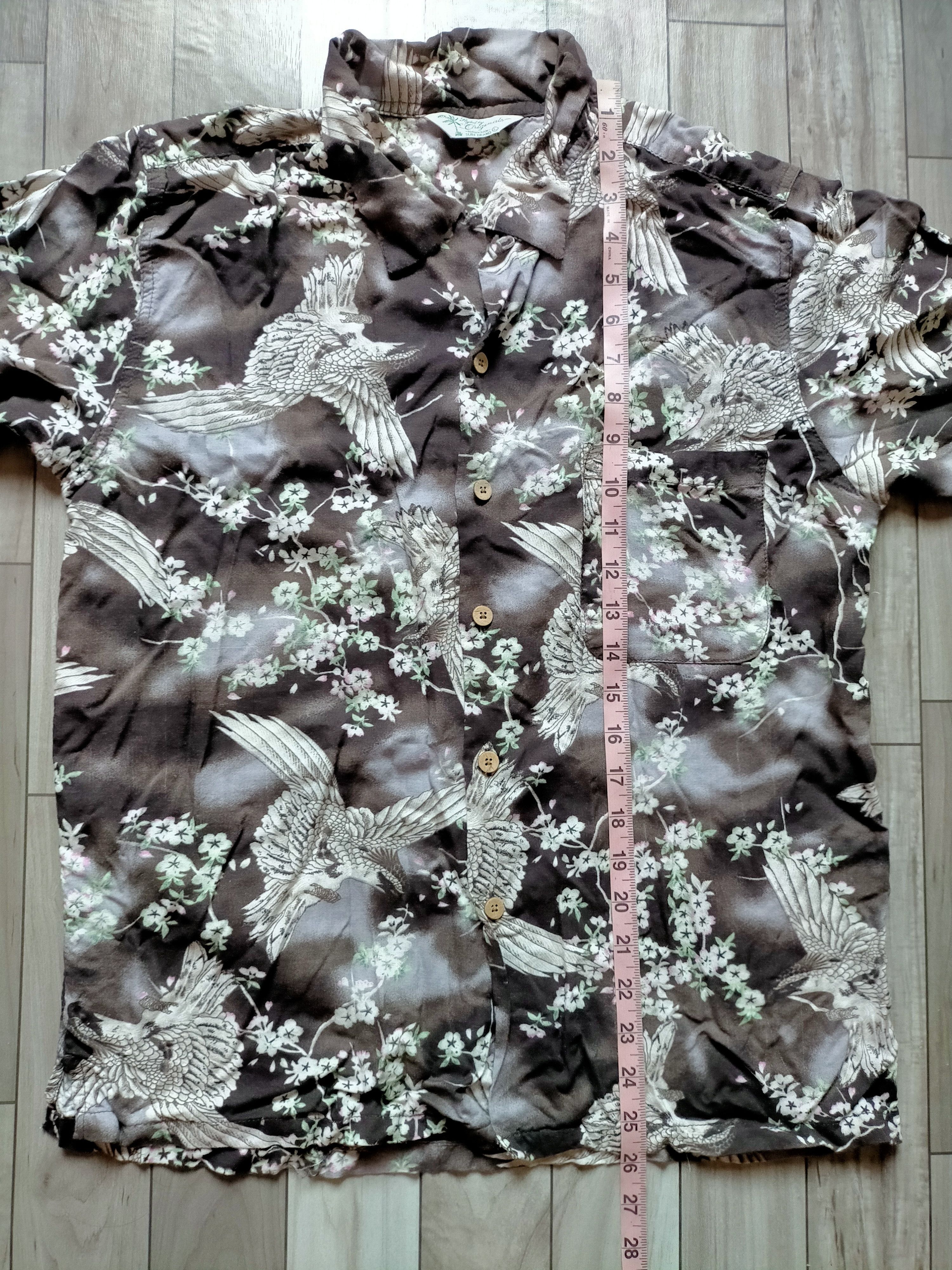 Japanese Brand Birds Eagle motive Hawaiian Rayon button ups shirts Size US L / EU 52-54 / 3 - 9 Thumbnail