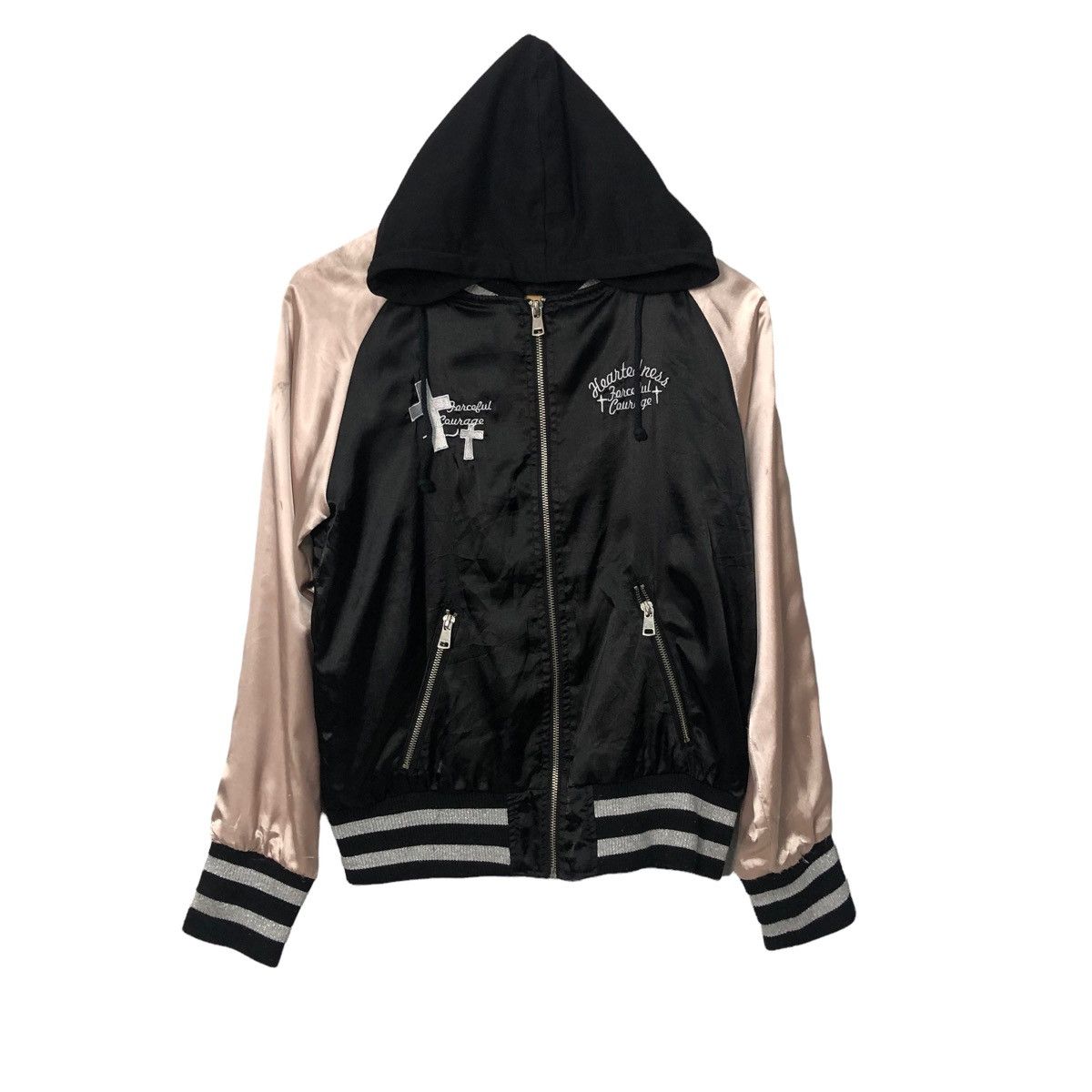 Japanese Brand Vintage Sukajan Heartedness Big Logo Hoodie Jacket Size S / US 4 / IT 40 - 2 Thumbnail