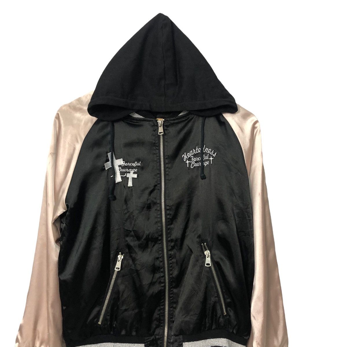 Japanese Brand Vintage Sukajan Heartedness Big Logo Hoodie Jacket Size S / US 4 / IT 40 - 5 Thumbnail