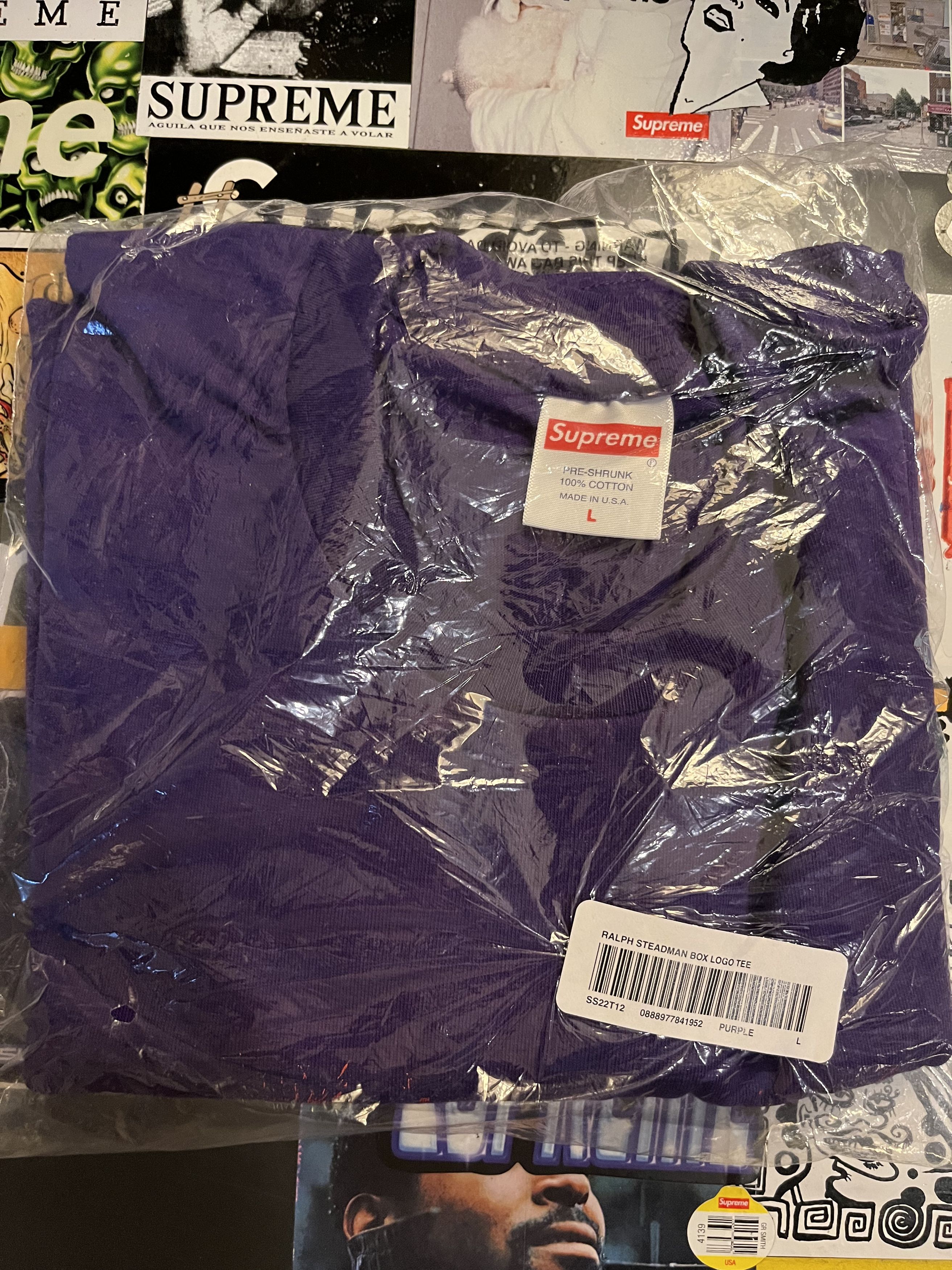 Supreme Ralph Steadman Box Logo (Deadstock) Size US L / EU 52-54 / 3 - 6 Thumbnail