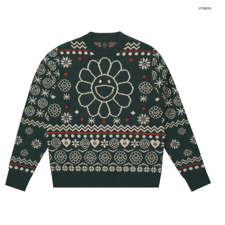 image of Takashi Murakami Tmkk Holiday Sweater (Deadstock) in Green, Men's (Size XL)