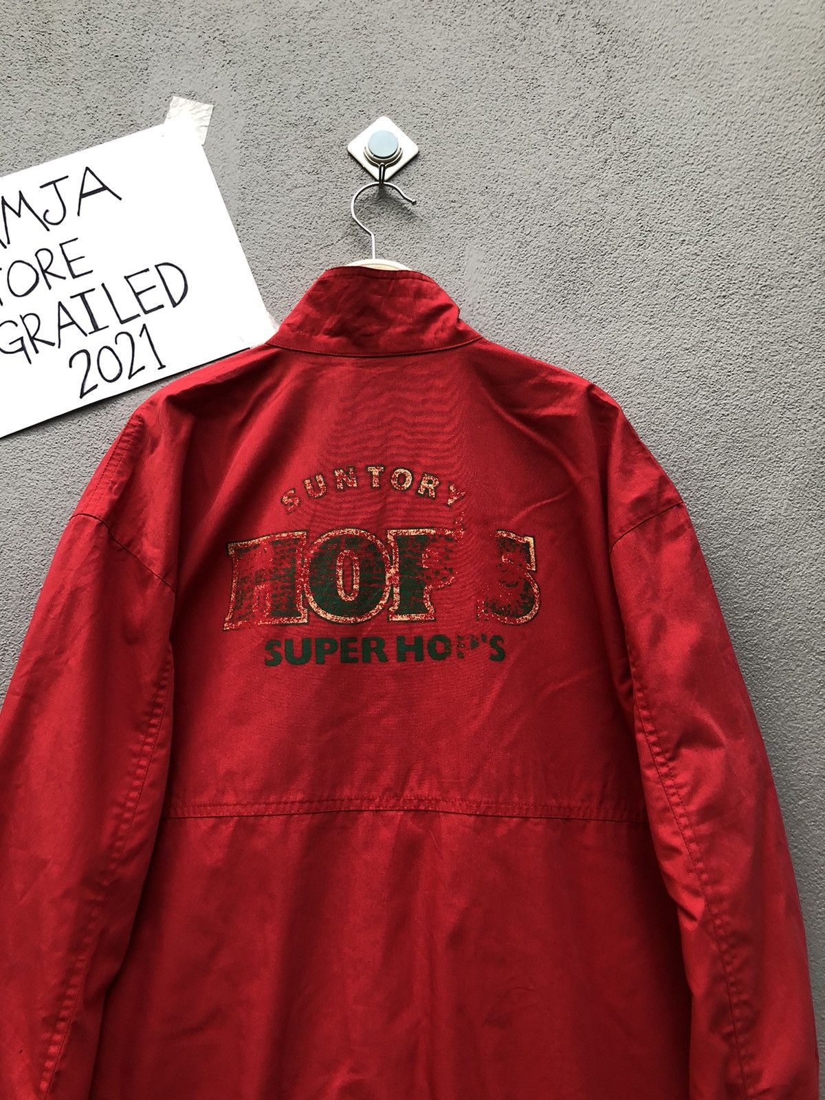 Japanese Brand Vintage Suntory Hops Super Hops Big Logo Zipper Ups Jacket Size US XL / EU 56 / 4 - 6 Thumbnail