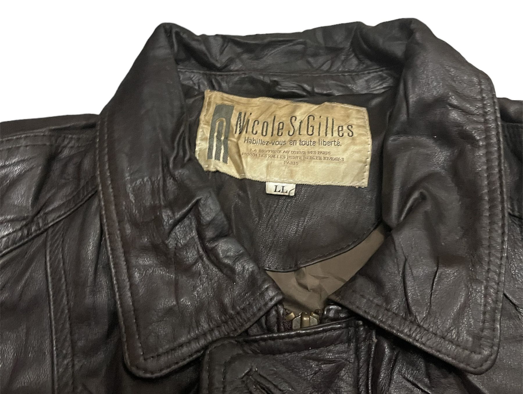 VINTAGE NICOLE ST GILLES LEATHER JACKET
