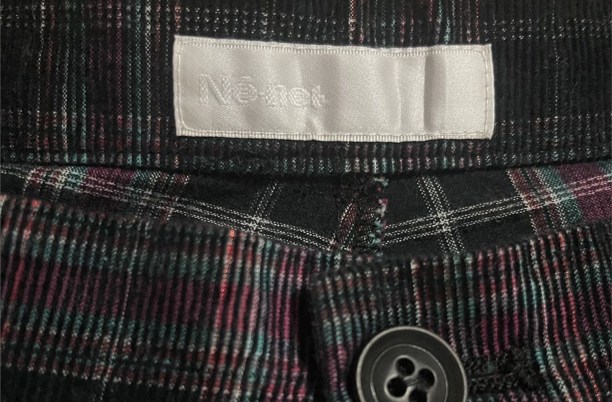 Issey Miyake Ne-net PANTS VELVET BEGGY MULTI CHECK JAPAN Size US 28 / EU 44 - 3 Thumbnail