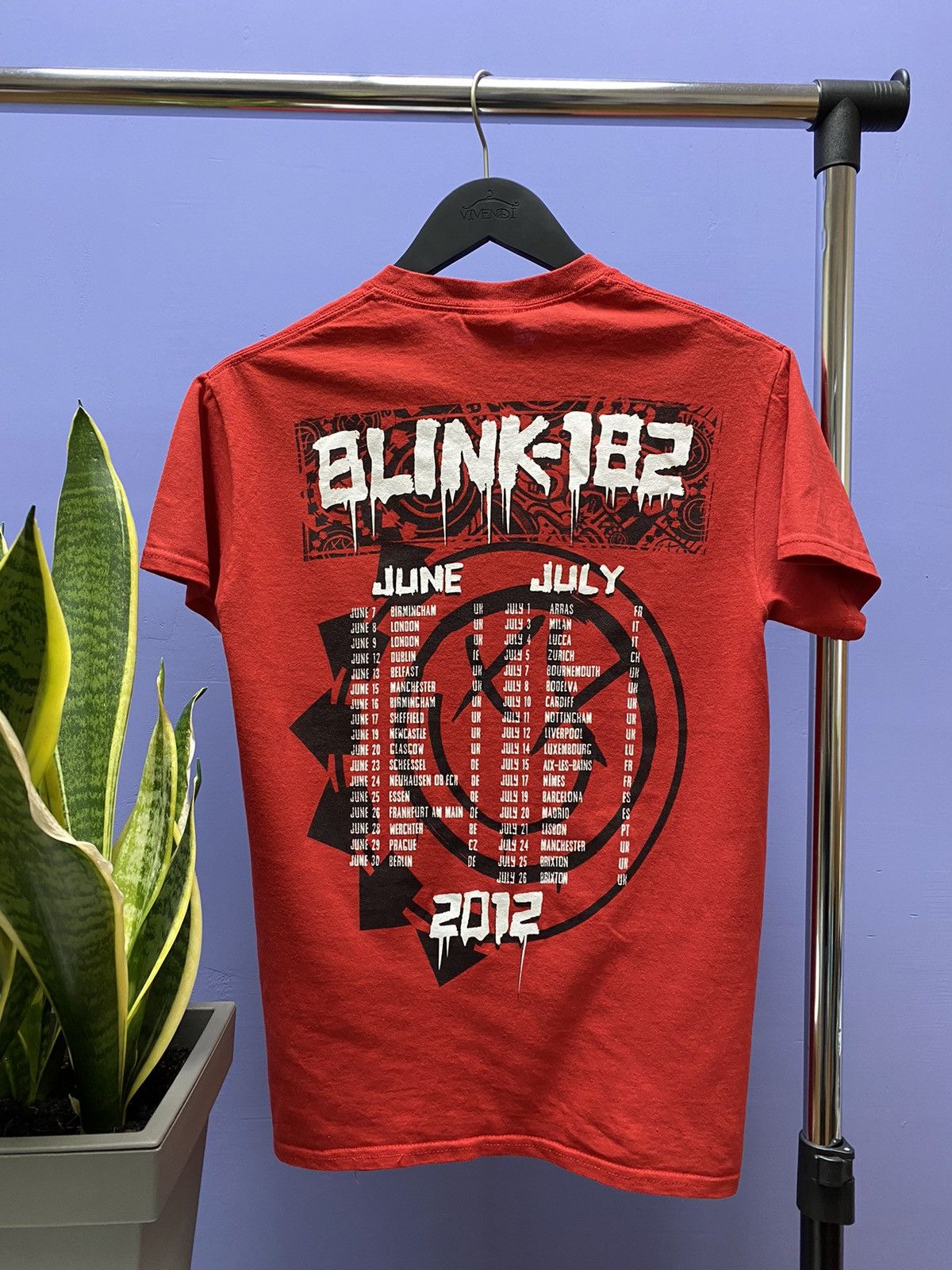 Band Tees Blink-182 20 Years 2012 Tour T Shirt Band Rock Men’s S Red Size US S / EU 44-46 / 1 - 9 Thumbnail