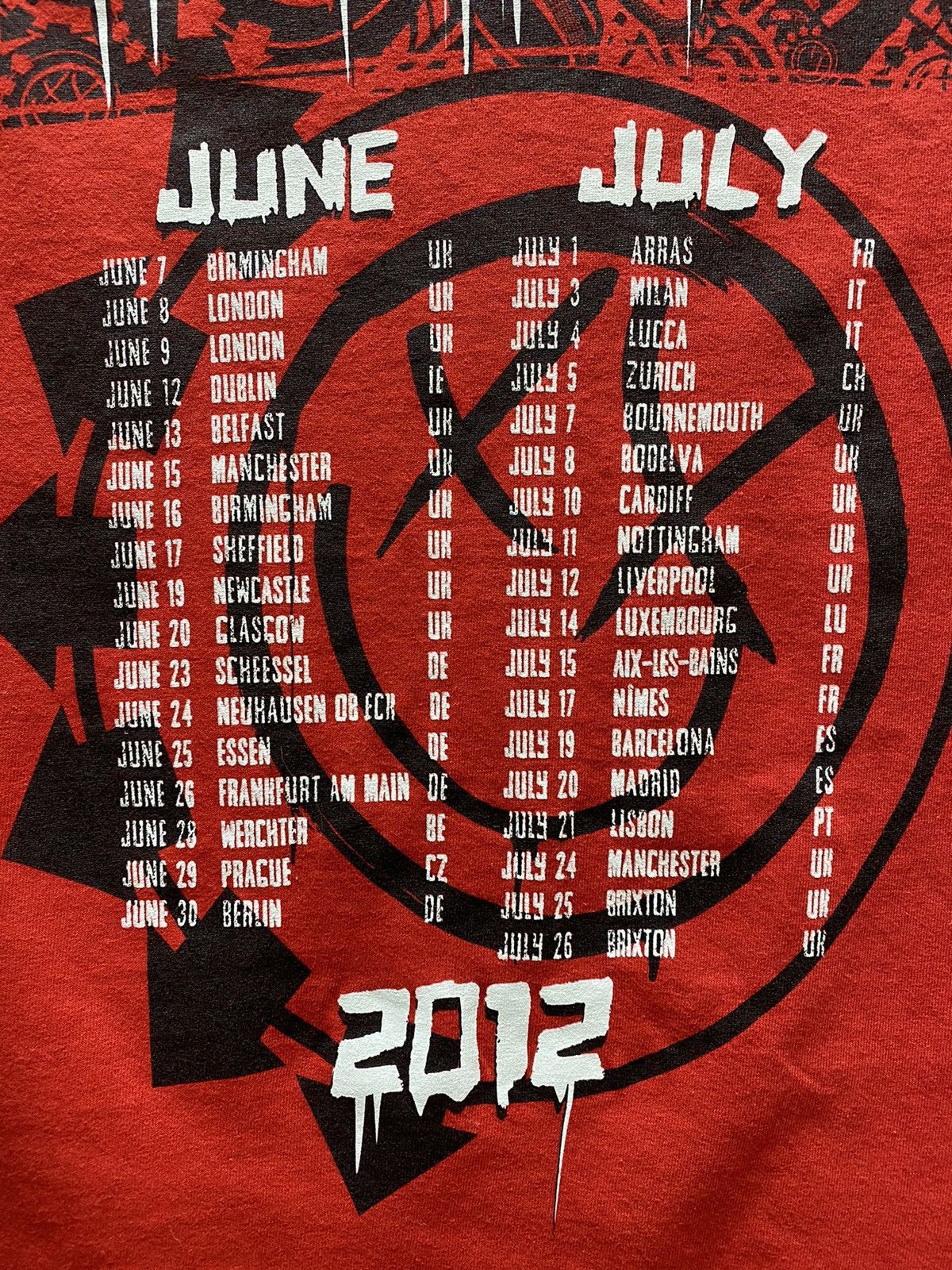 Band Tees Blink-182 20 Years 2012 Tour T Shirt Band Rock Men’s S Red Size US S / EU 44-46 / 1 - 11 Thumbnail