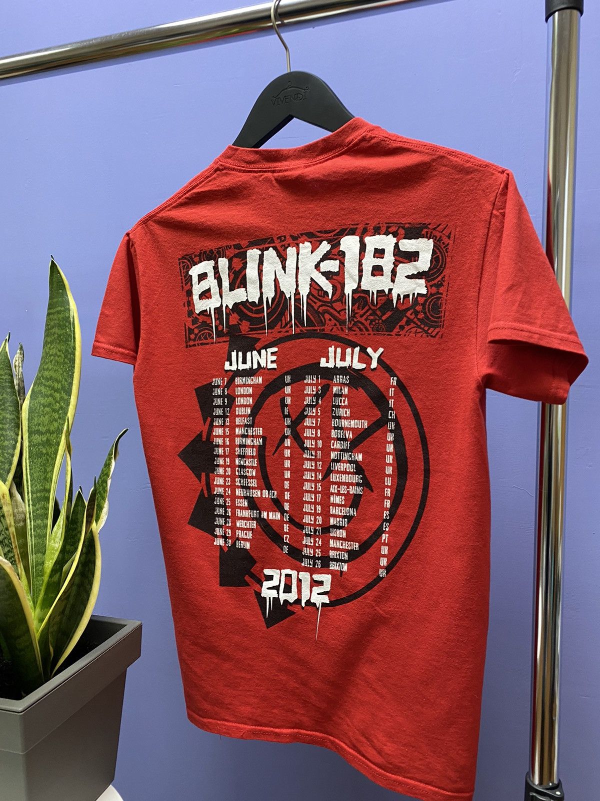 Band Tees Blink-182 20 Years 2012 Tour T Shirt Band Rock Men’s S Red Size US S / EU 44-46 / 1 - 10 Thumbnail