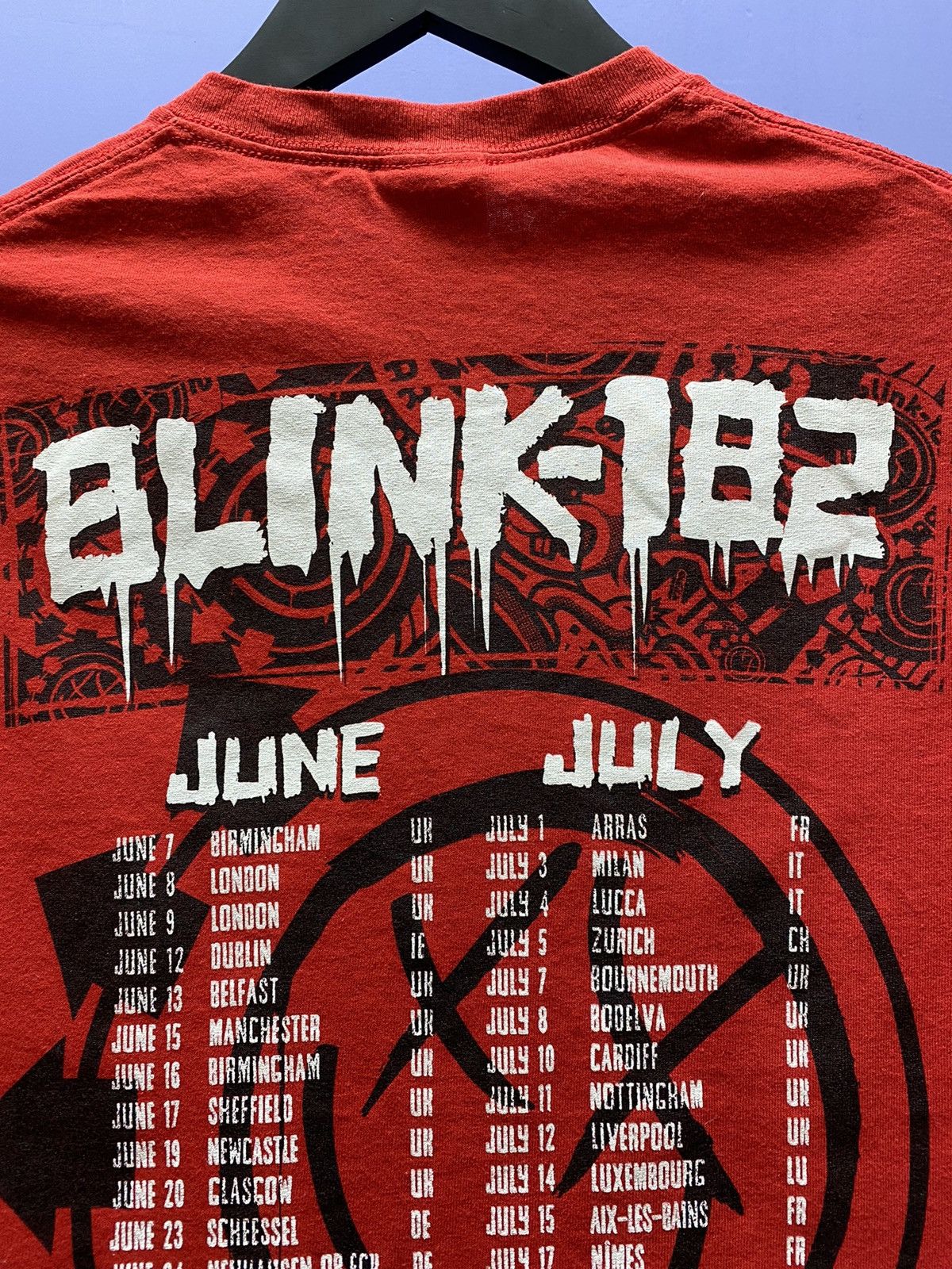 Band Tees Blink-182 20 Years 2012 Tour T Shirt Band Rock Men’s S Red Size US S / EU 44-46 / 1 - 12 Thumbnail