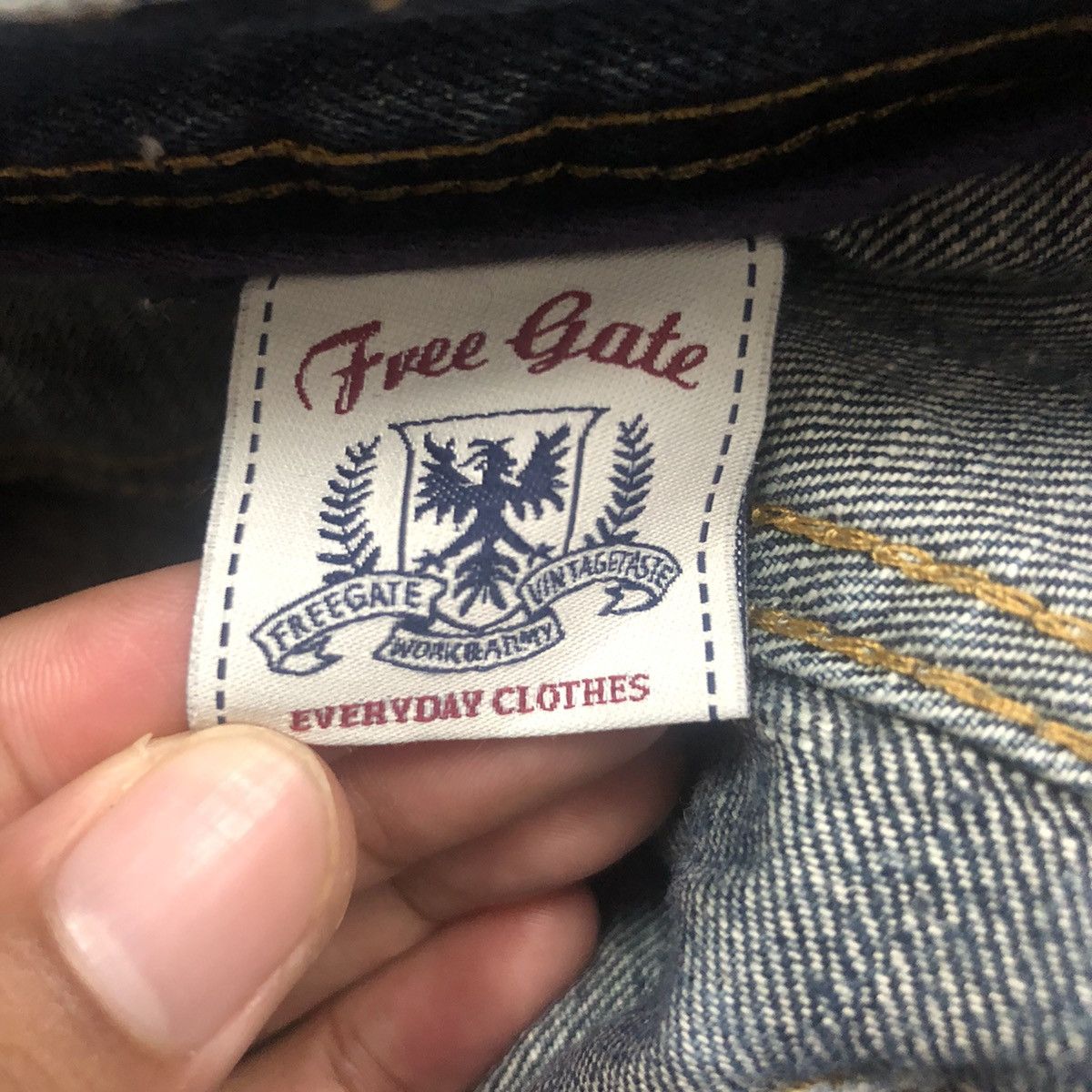 Japanese Brand Vintage Free Gate Jeans Faded Distressed Denim Pants W34 Size US 34 / EU 50 - 13 Thumbnail