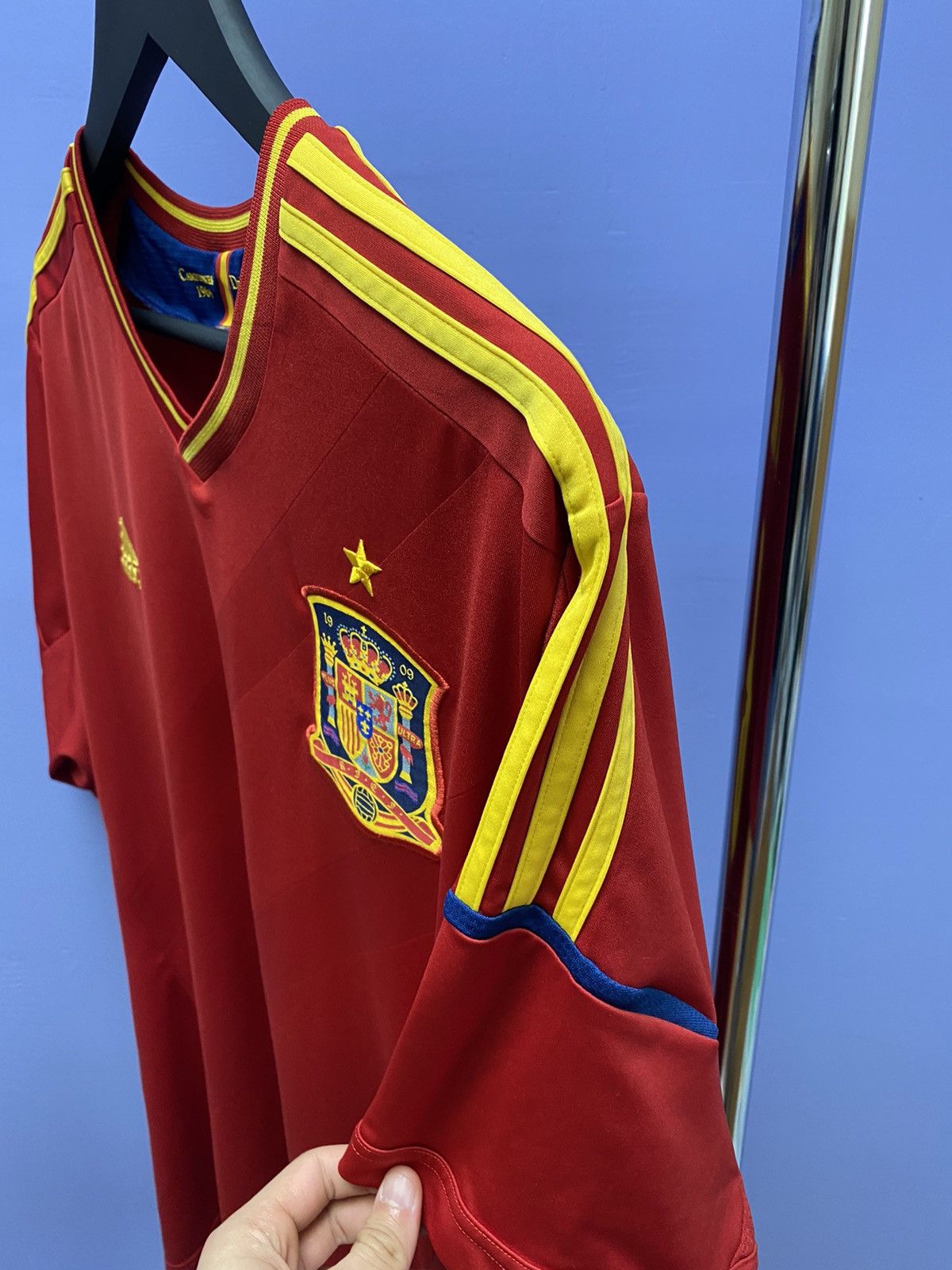Adidas × UEFA Adidas 2012 2013 Spain #6 Iniesta Soccer Jersey Football Size US XXL / EU 58 / 5 - 16 Thumbnail