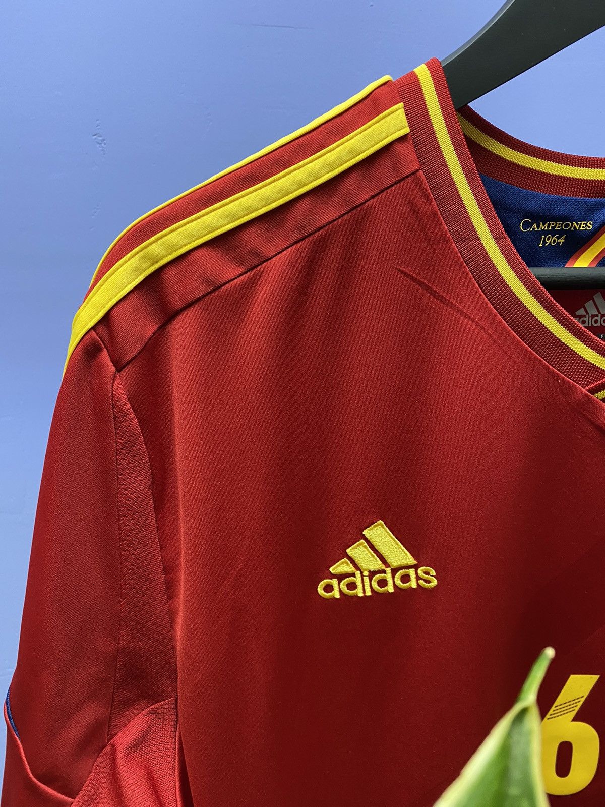 Adidas × UEFA Adidas 2012 2013 Spain #6 Iniesta Soccer Jersey Football Size US XXL / EU 58 / 5 - 13 Thumbnail