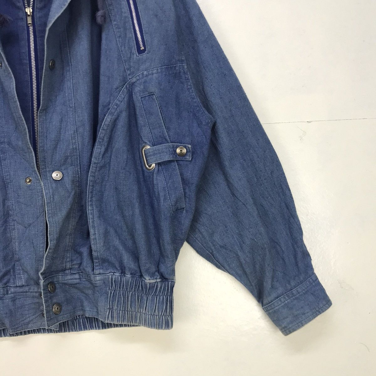 Japanese Brand Monello Miyake Inspired Oversized Denim Bomber Style Size US M / EU 48-50 / 2 - 6 Thumbnail