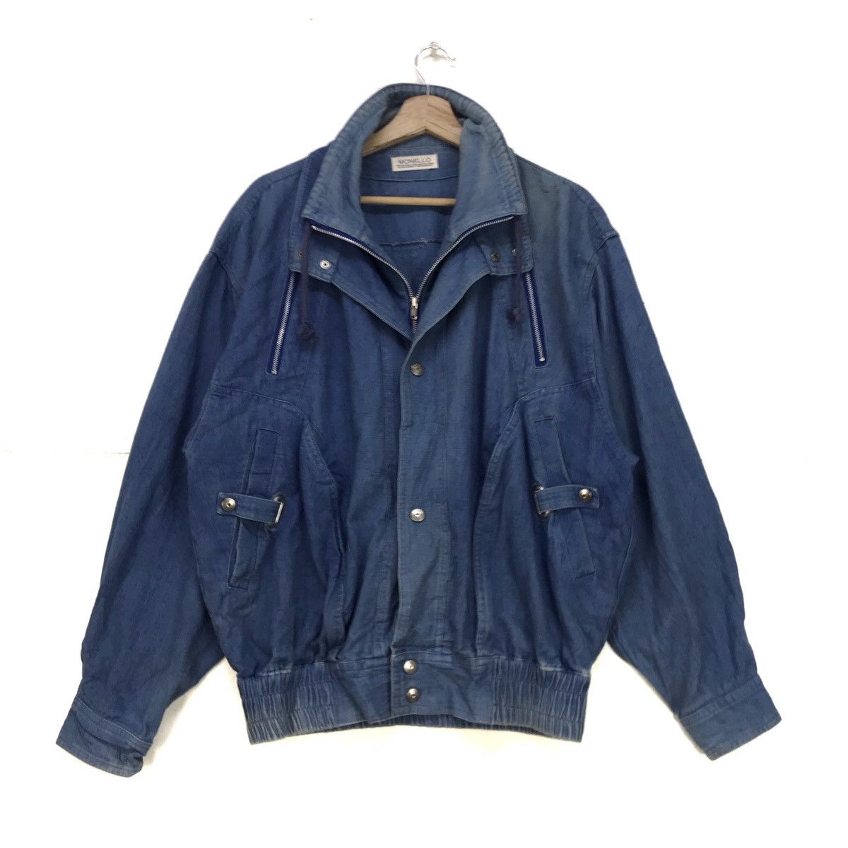 Japanese Brand Monello Miyake Inspired Oversized Denim Bomber Style Size US M / EU 48-50 / 2 - 4 Thumbnail