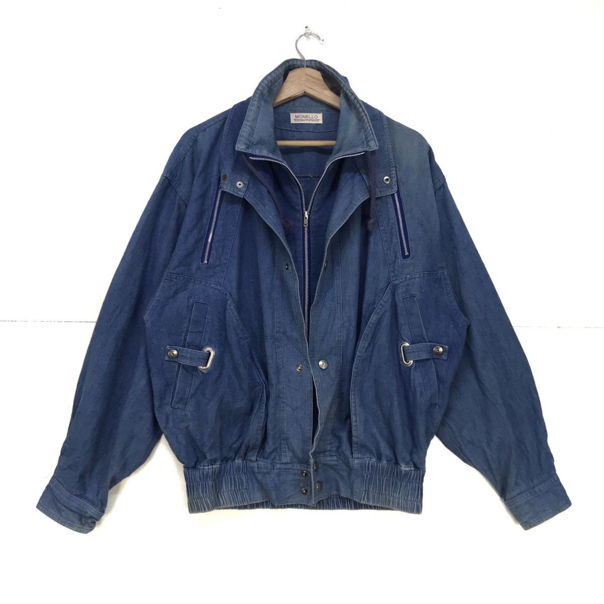Japanese Brand Monello Miyake Inspired Oversized Denim Bomber Style Size US M / EU 48-50 / 2 - 1 Thumbnail
