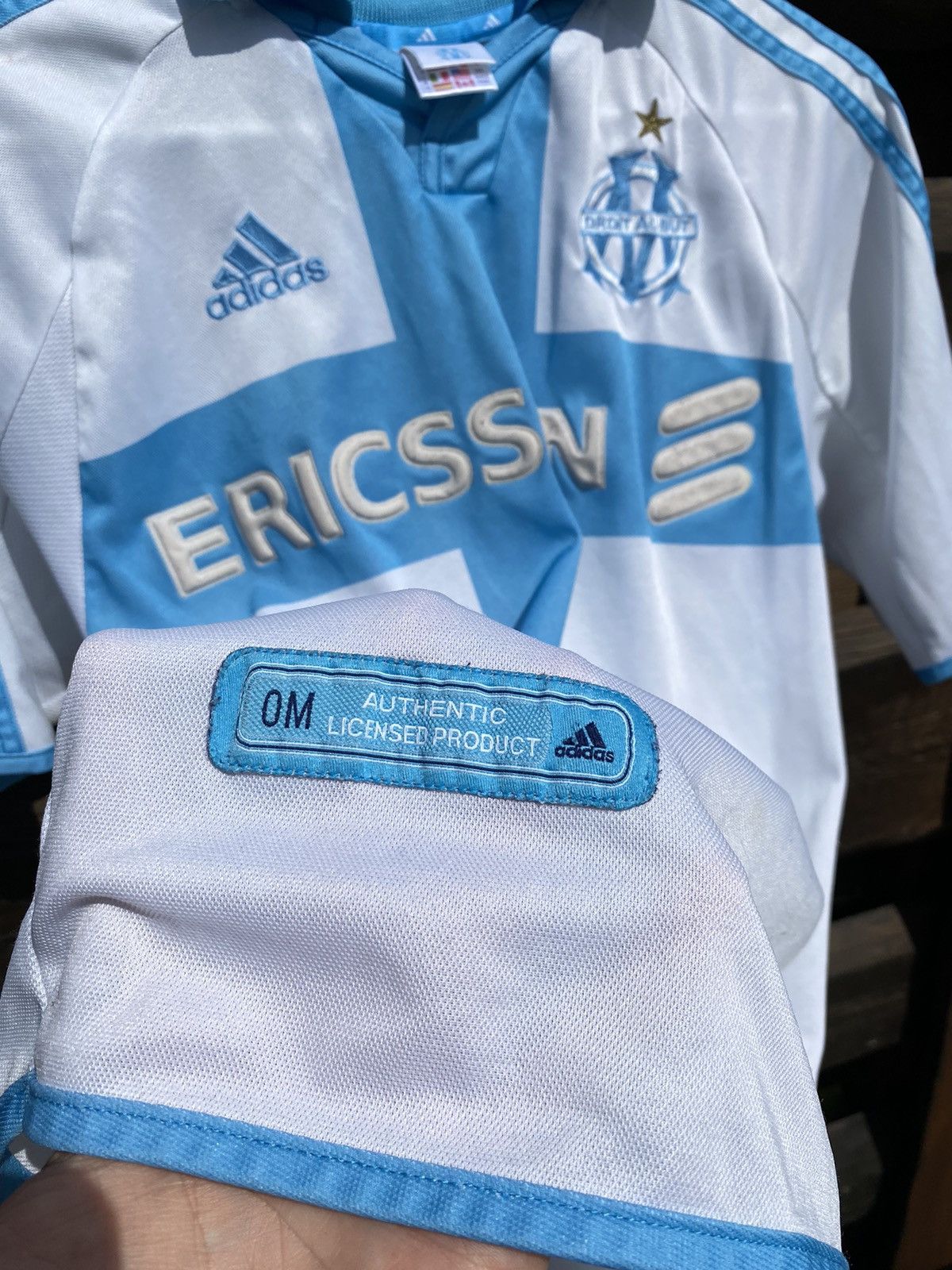 Adidas 2000 Adidas Olympique de Marseille Vintage ericson jersey Size US S / EU 44-46 / 1 - 9 Thumbnail