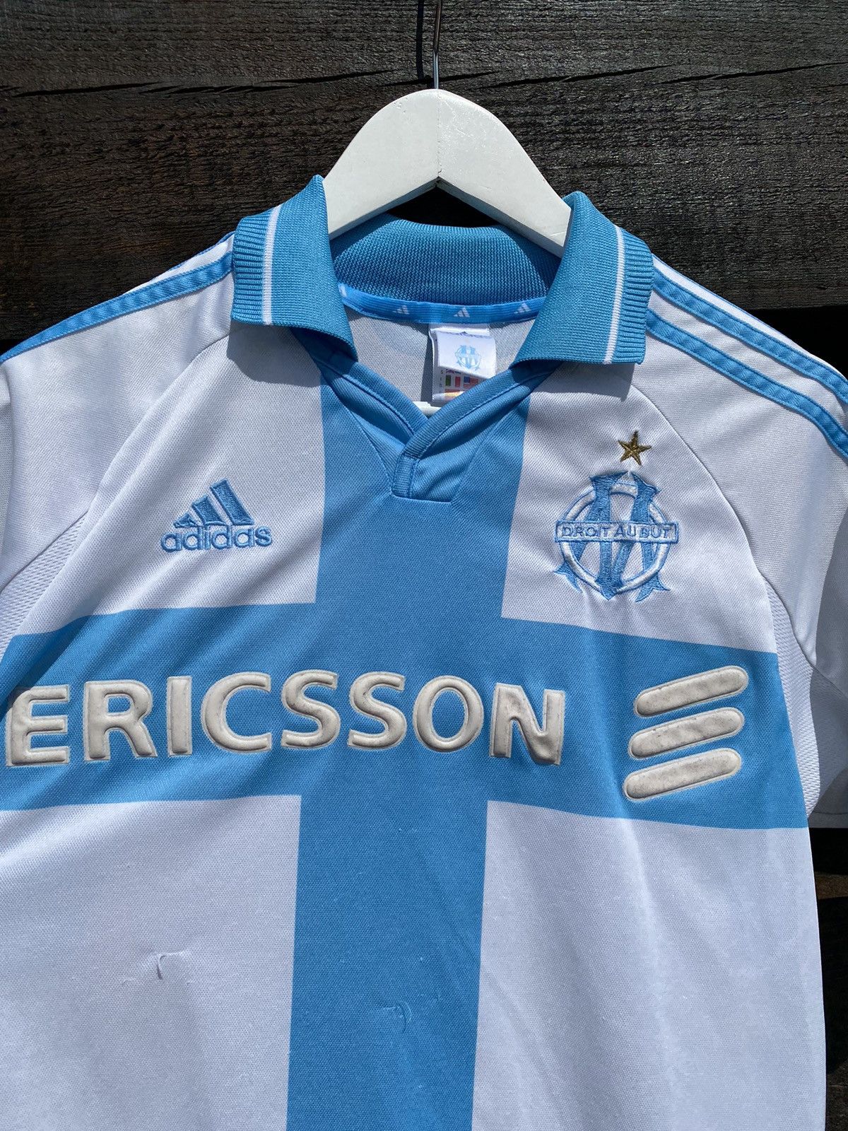 Adidas 2000 Adidas Olympique de Marseille Vintage ericson jersey Size US S / EU 44-46 / 1 - 5 Thumbnail