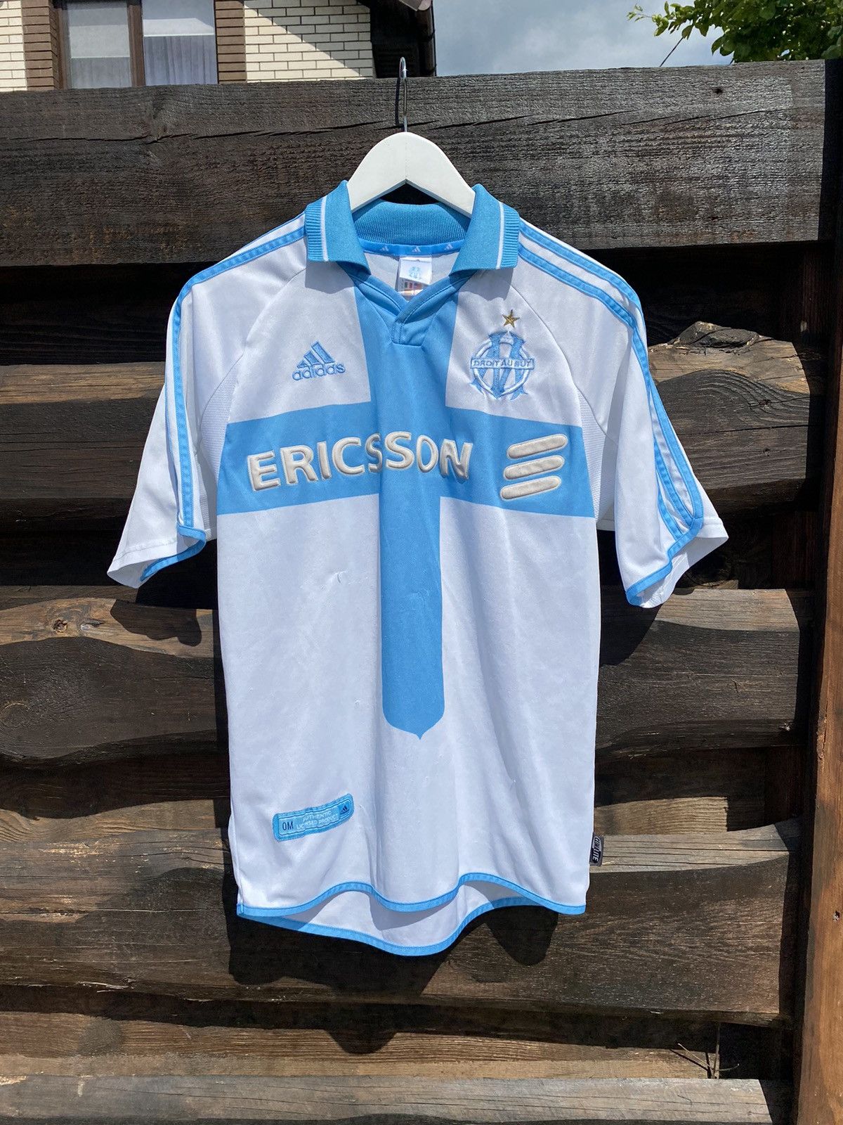 Adidas 2000 Adidas Olympique de Marseille Vintage ericson jersey Size US S / EU 44-46 / 1 - 1 Thumbnail