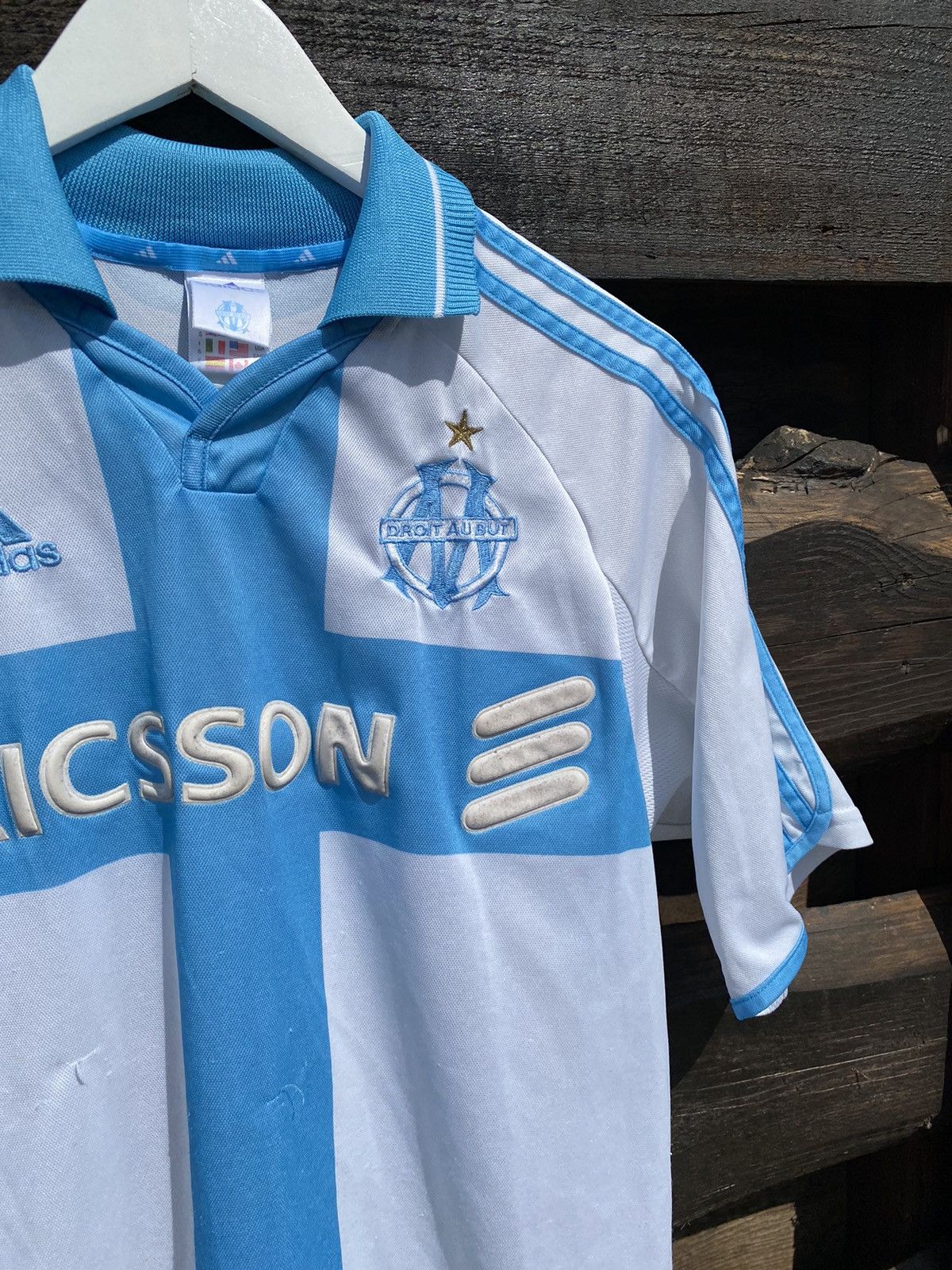Adidas 2000 Adidas Olympique de Marseille Vintage ericson jersey Size US S / EU 44-46 / 1 - 4 Thumbnail
