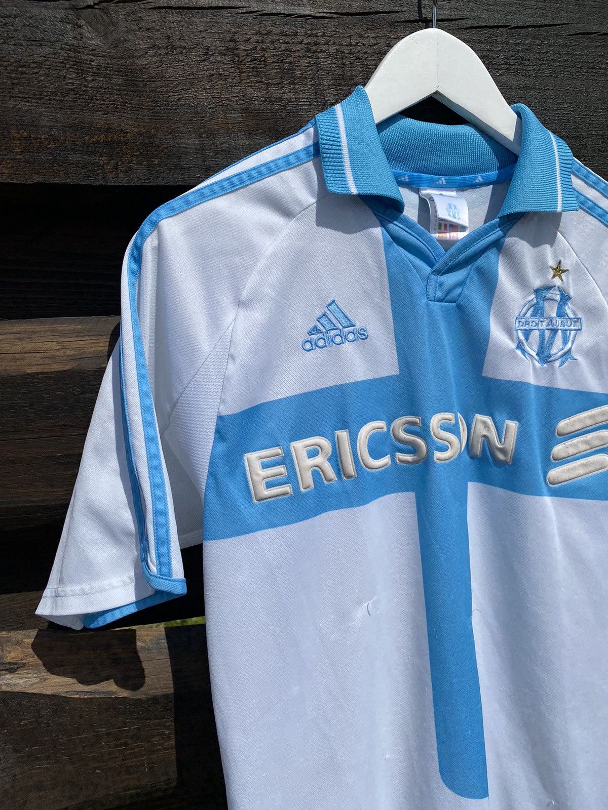Adidas 2000 Adidas Olympique de Marseille Vintage ericson jersey Size US S / EU 44-46 / 1 - 3 Thumbnail
