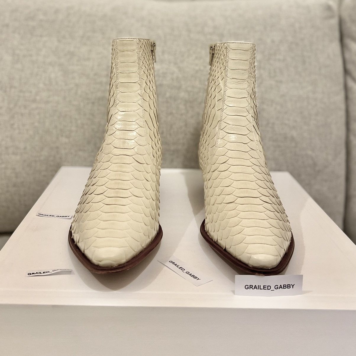 Celine × Hedi Slimane Jacno Zipped Boot In Shiny Python Size US 8 / EU 41 - 5 Thumbnail