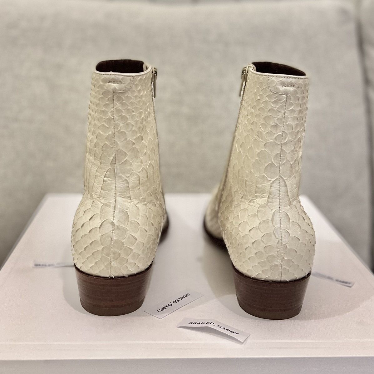 Celine × Hedi Slimane Jacno Zipped Boot In Shiny Python Size US 8 / EU 41 - 7 Thumbnail