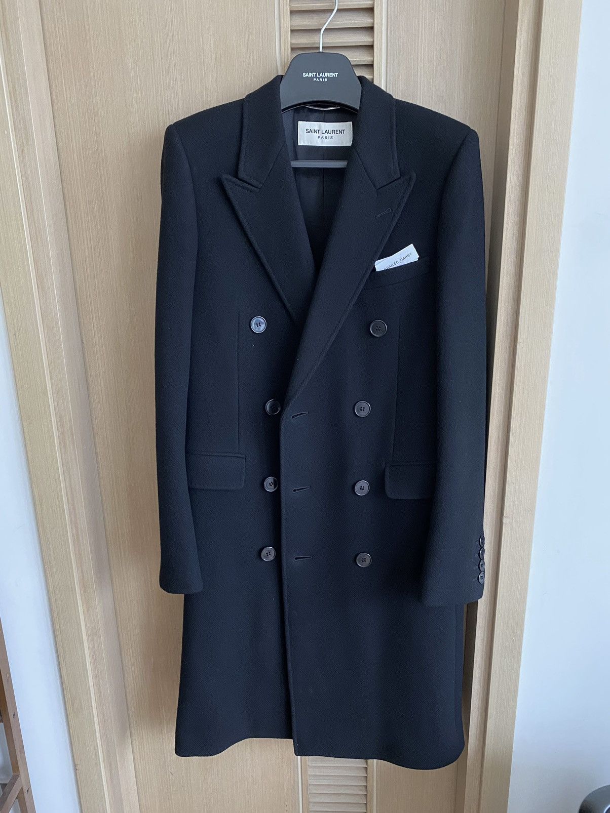 Hedi Slimane × Saint Laurent Paris Double Breasted Allure Coat Size US S / EU 44-46 / 1 - 6 Thumbnail