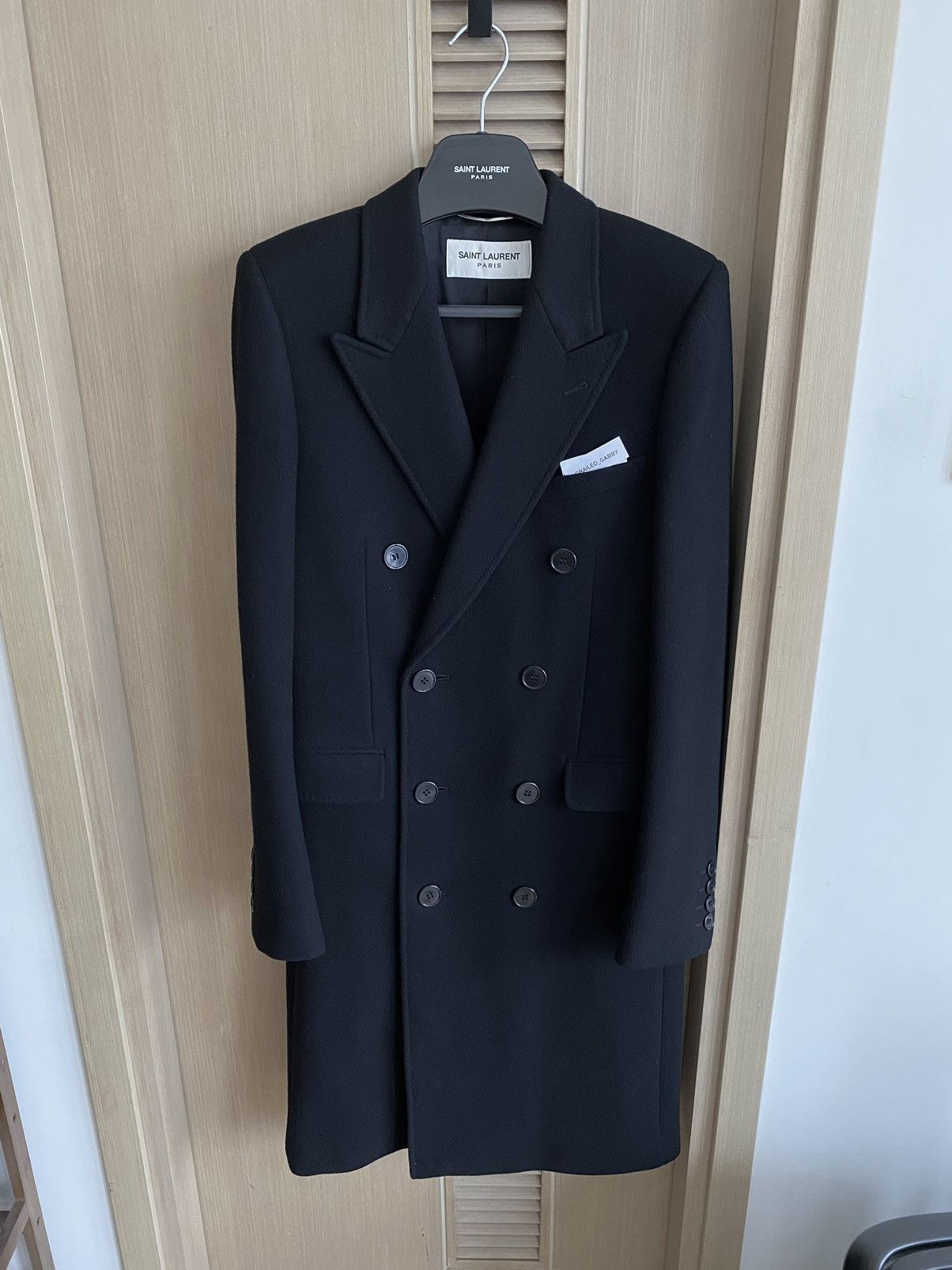 Hedi Slimane × Saint Laurent Paris Double Breasted Allure Coat Size US S / EU 44-46 / 1 - 1 Thumbnail